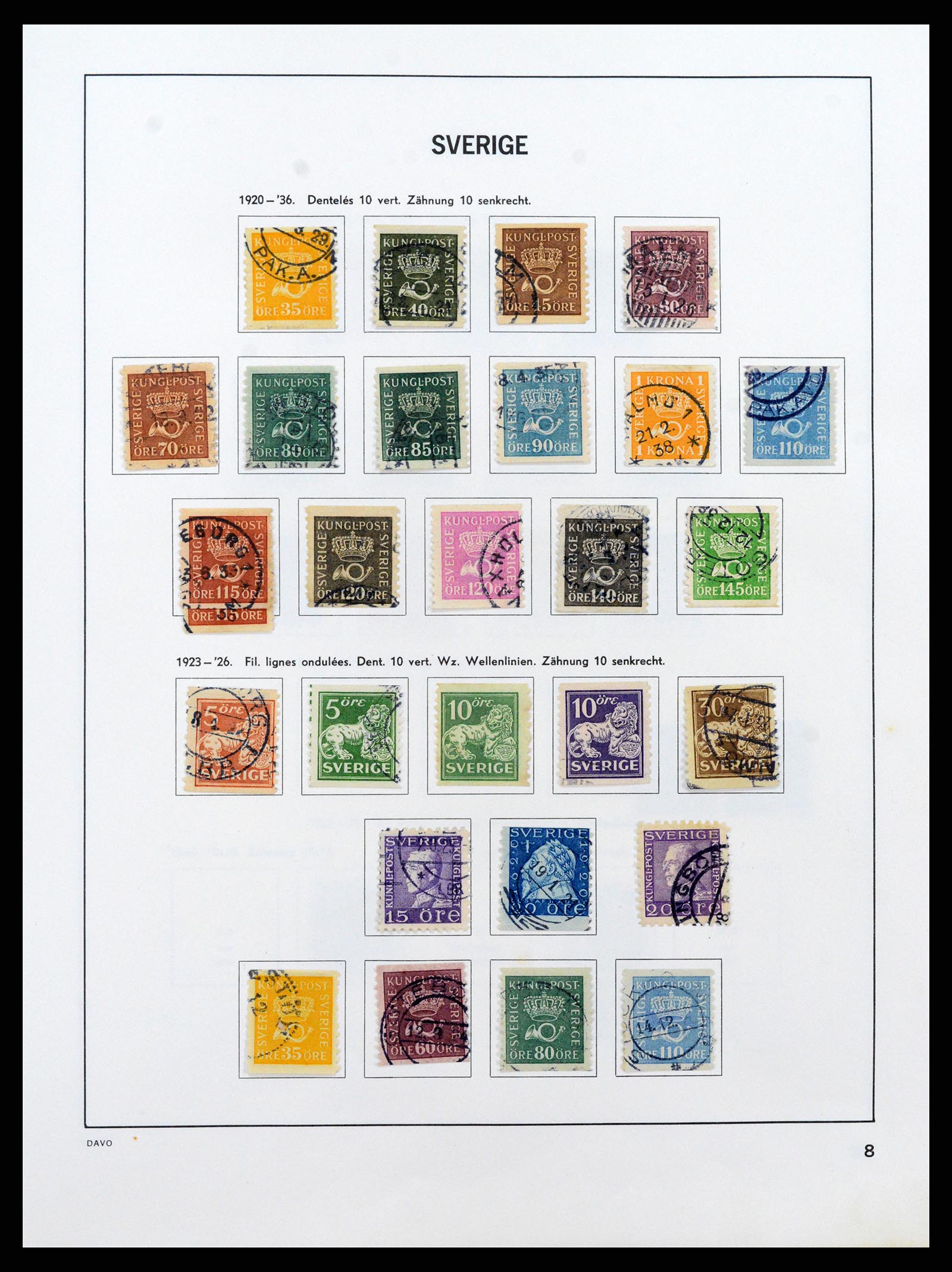 37431 008 - Postzegelverzameling 37431 Zweden 1855-1978.