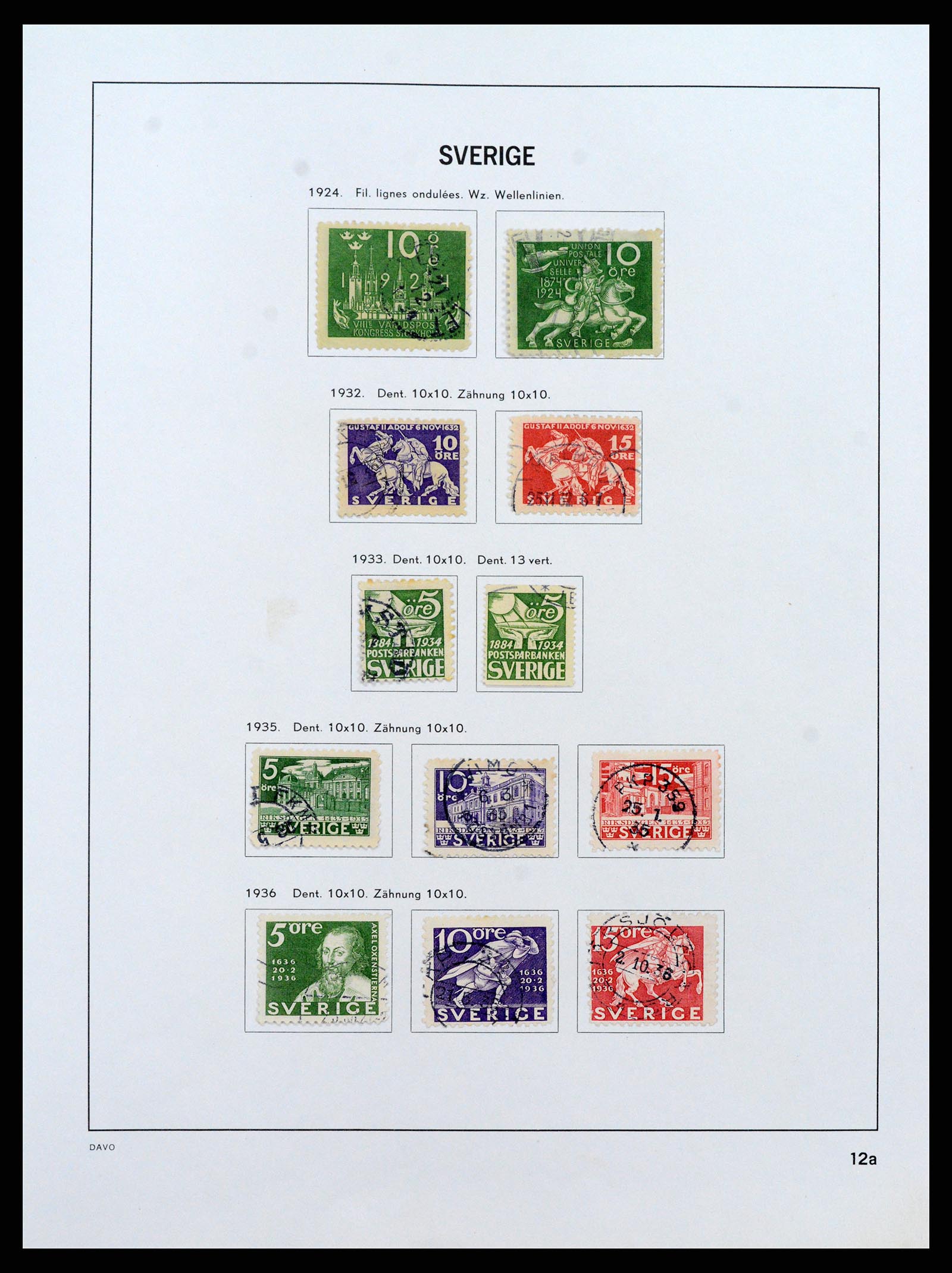 37431 014 - Postzegelverzameling 37431 Zweden 1855-1978.