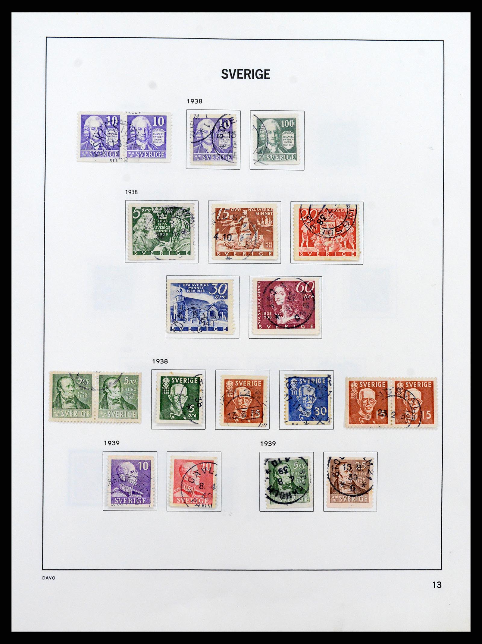 37431 015 - Postzegelverzameling 37431 Zweden 1855-1978.
