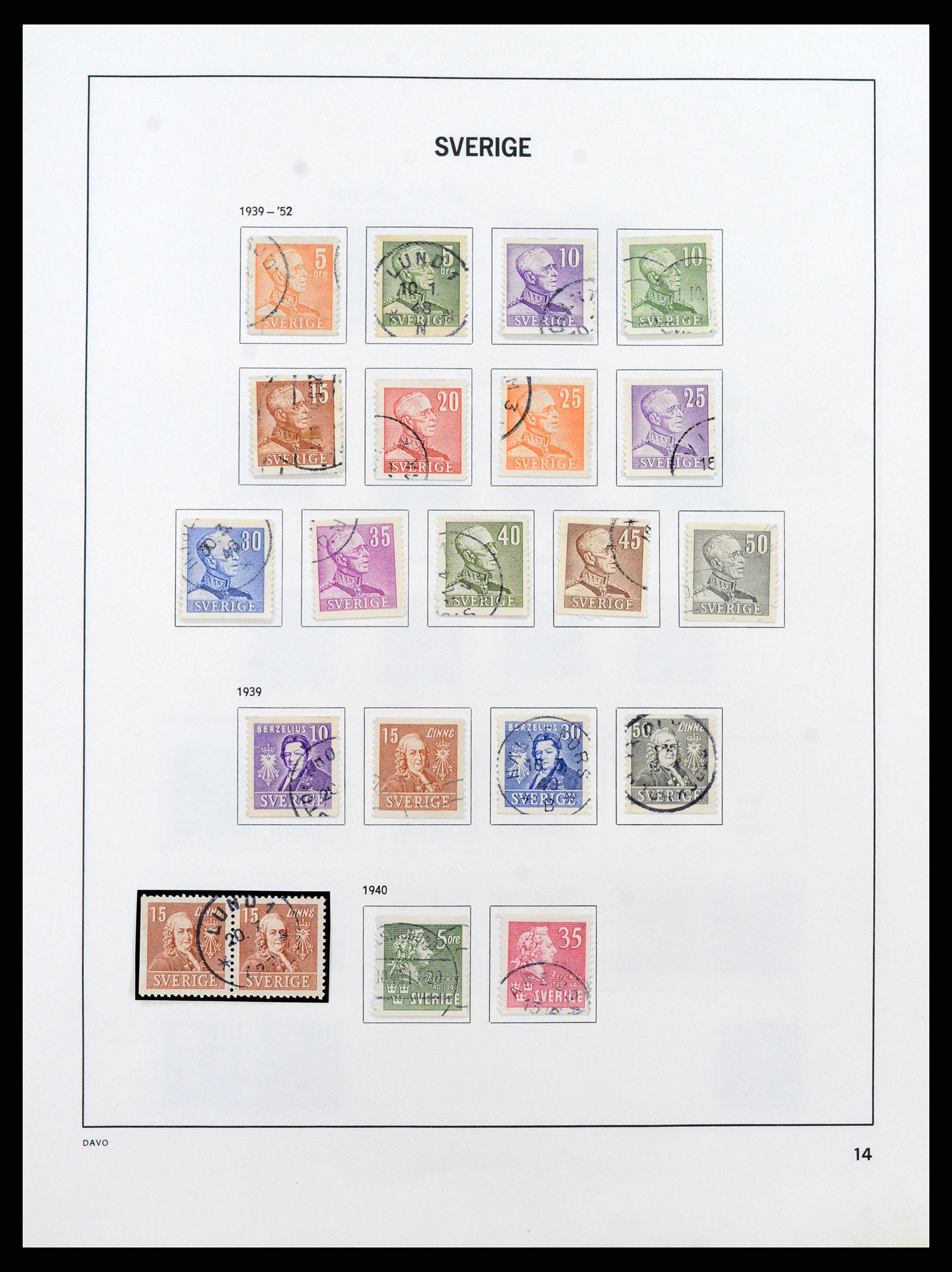37431 016 - Postzegelverzameling 37431 Zweden 1855-1978.