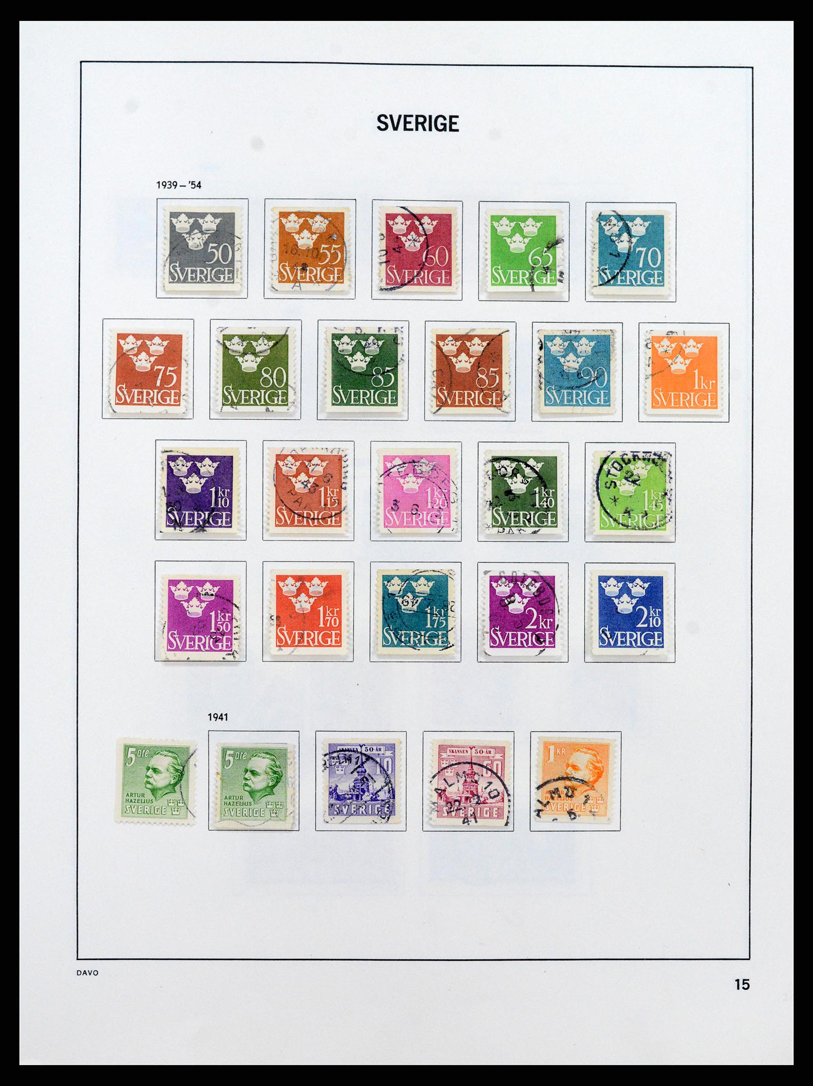 37431 018 - Postzegelverzameling 37431 Zweden 1855-1978.
