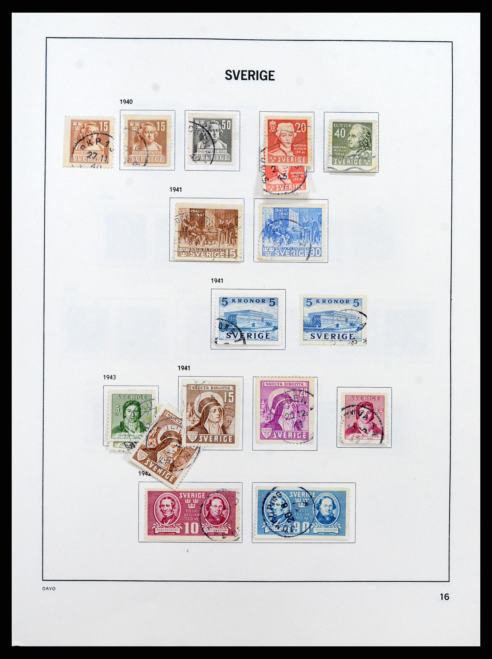 37431 019 - Postzegelverzameling 37431 Zweden 1855-1978.
