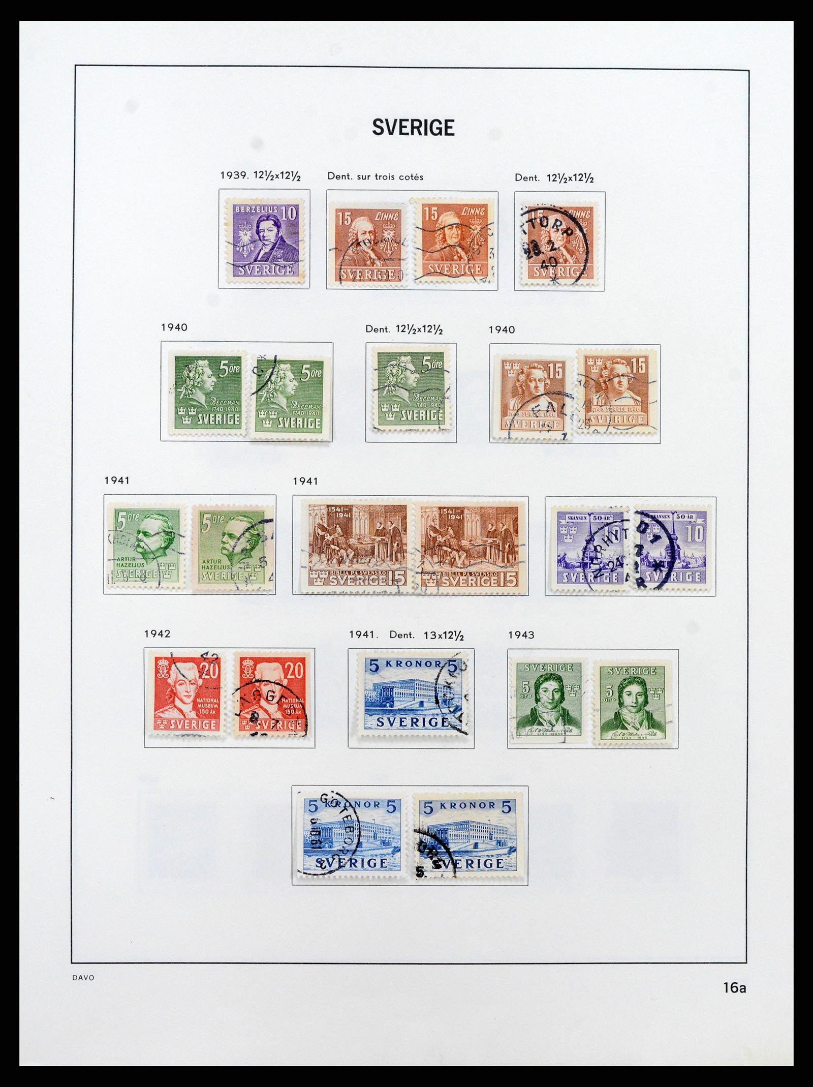 37431 020 - Postzegelverzameling 37431 Zweden 1855-1978.