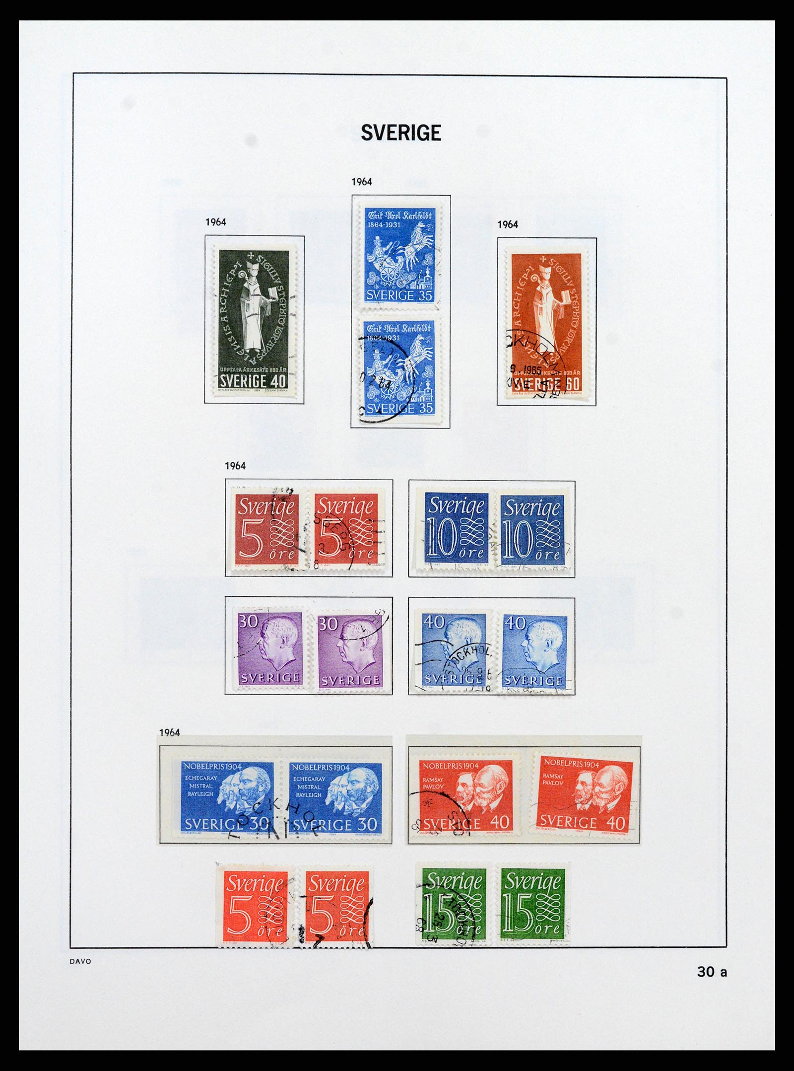 37431 046 - Postzegelverzameling 37431 Zweden 1855-1978.