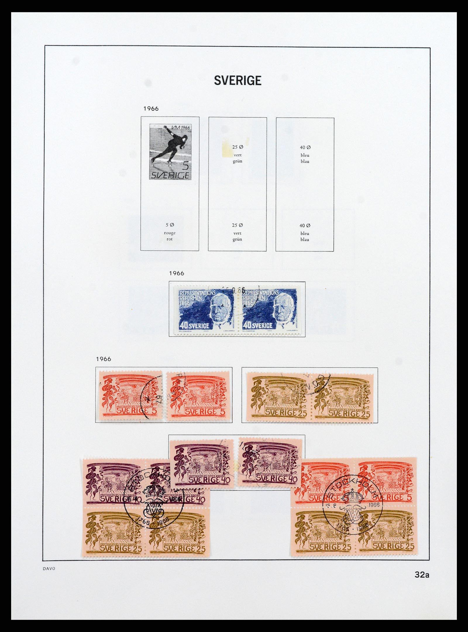 37431 050 - Postzegelverzameling 37431 Zweden 1855-1978.
