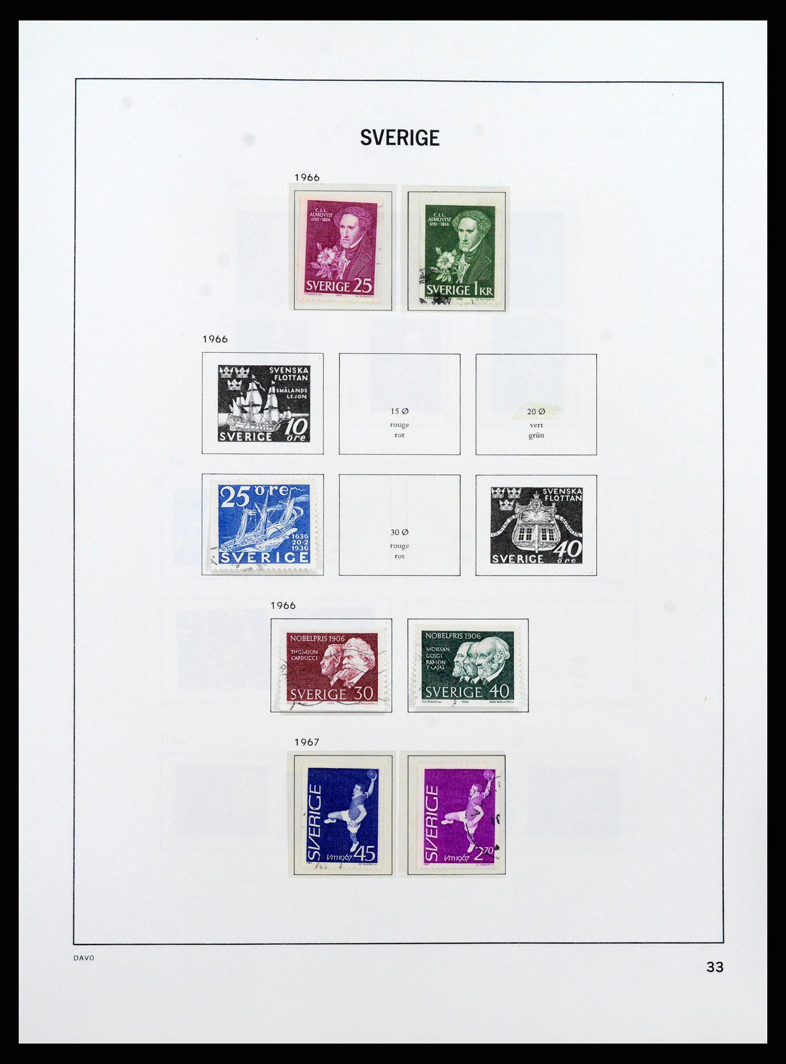 37431 051 - Postzegelverzameling 37431 Zweden 1855-1978.