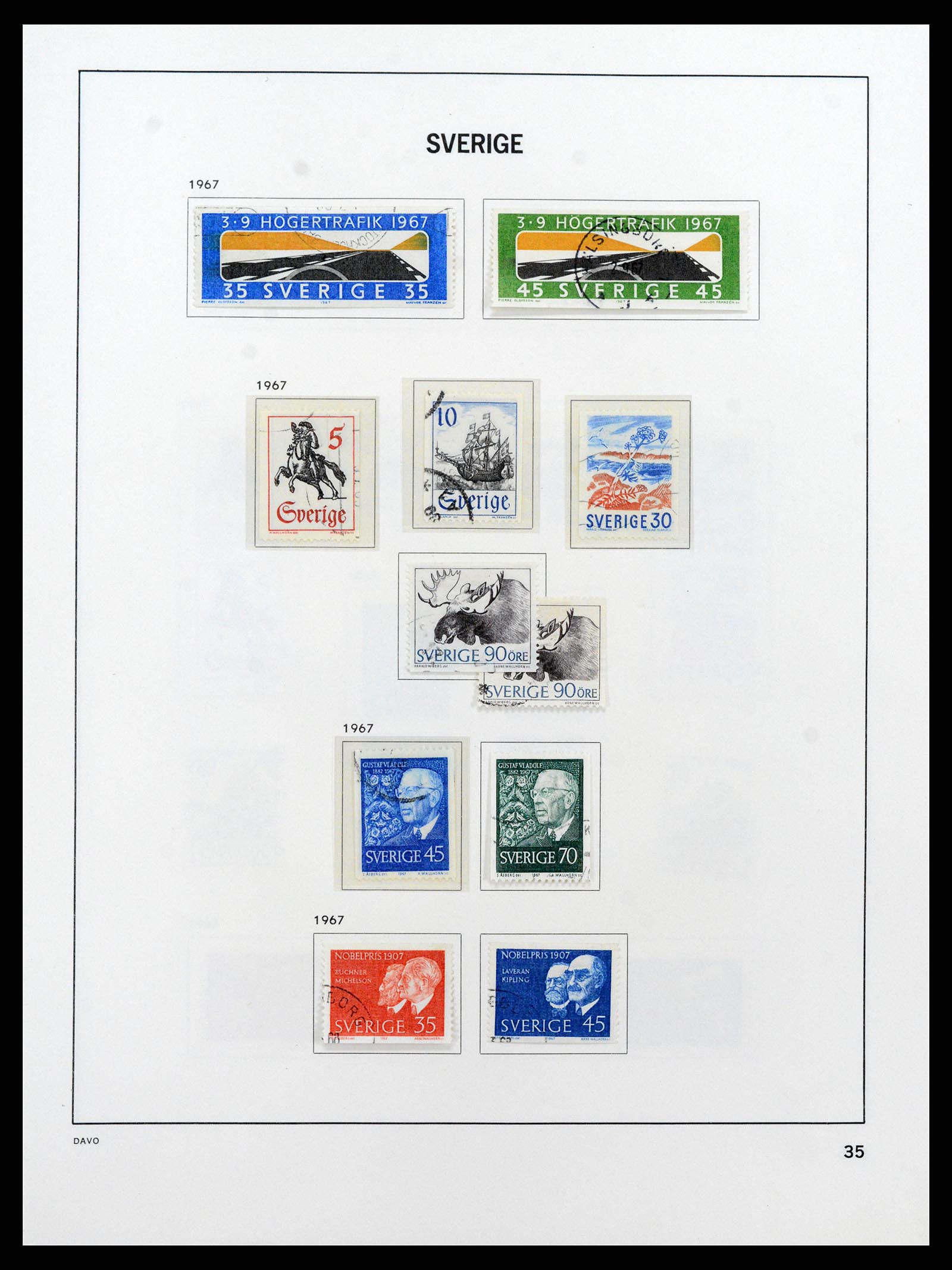 37431 055 - Postzegelverzameling 37431 Zweden 1855-1978.