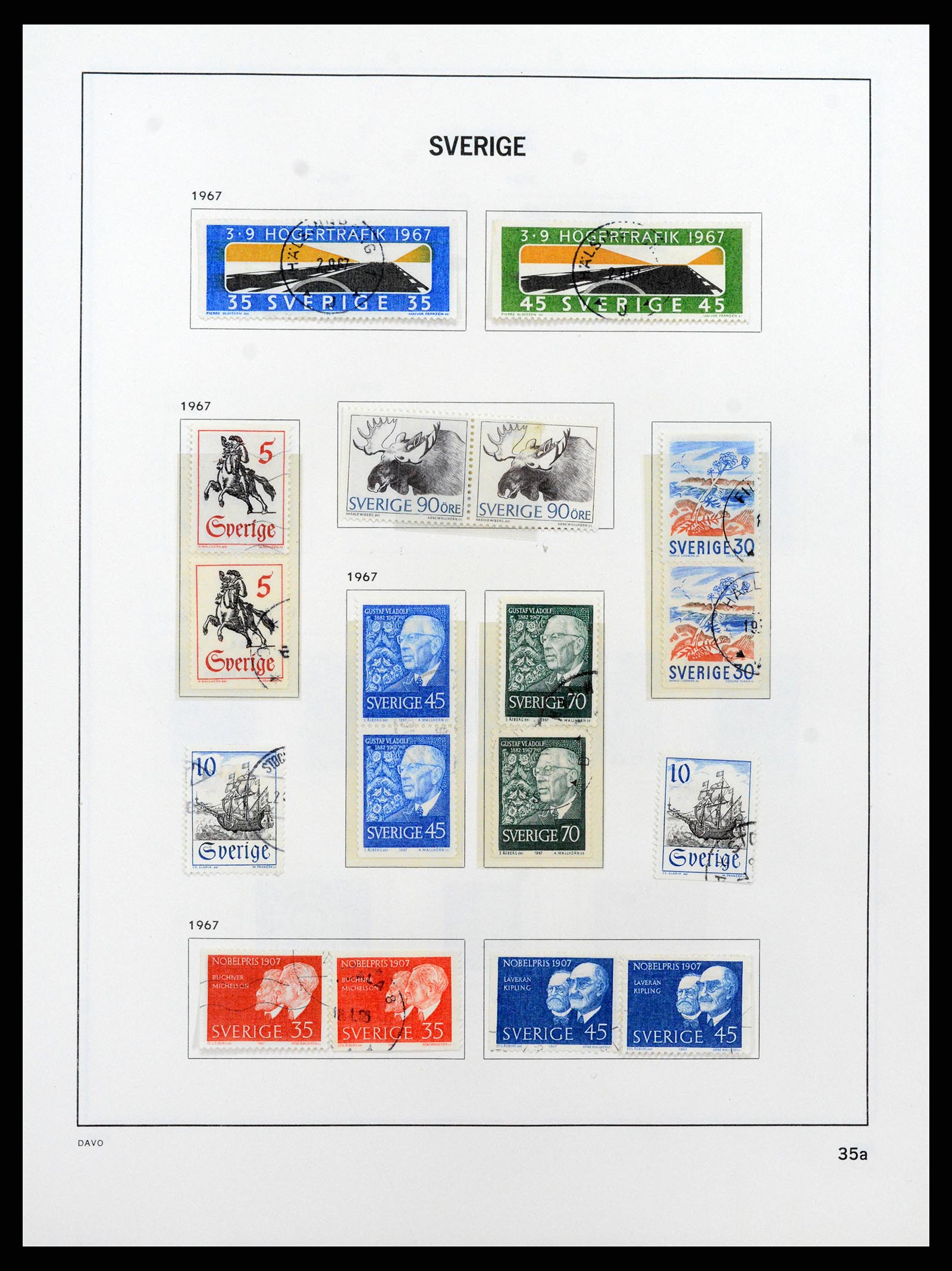 37431 056 - Postzegelverzameling 37431 Zweden 1855-1978.