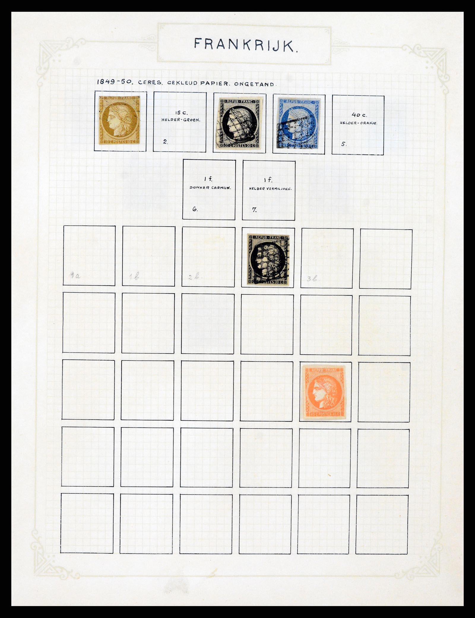 37433 001 - Postzegelverzameling 37433 Frankrijk 1849-1957.