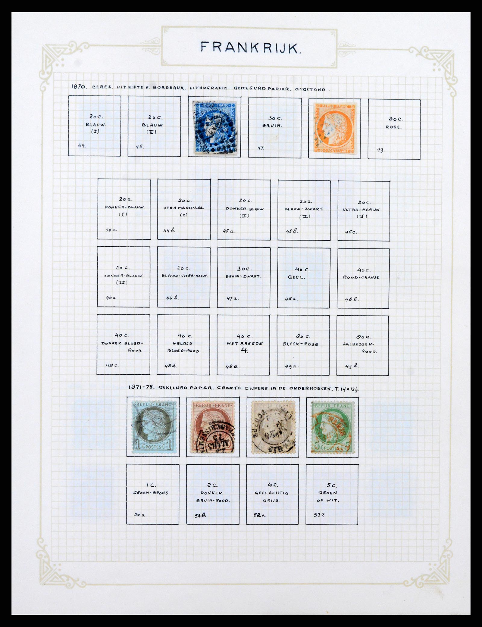 37433 005 - Postzegelverzameling 37433 Frankrijk 1849-1957.