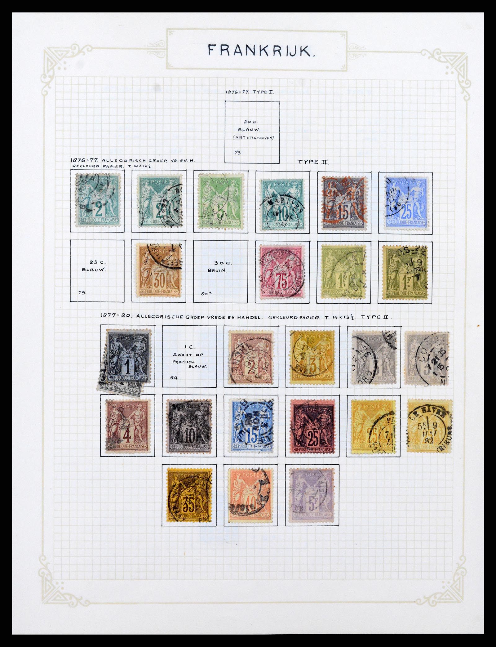 37433 007 - Postzegelverzameling 37433 Frankrijk 1849-1957.