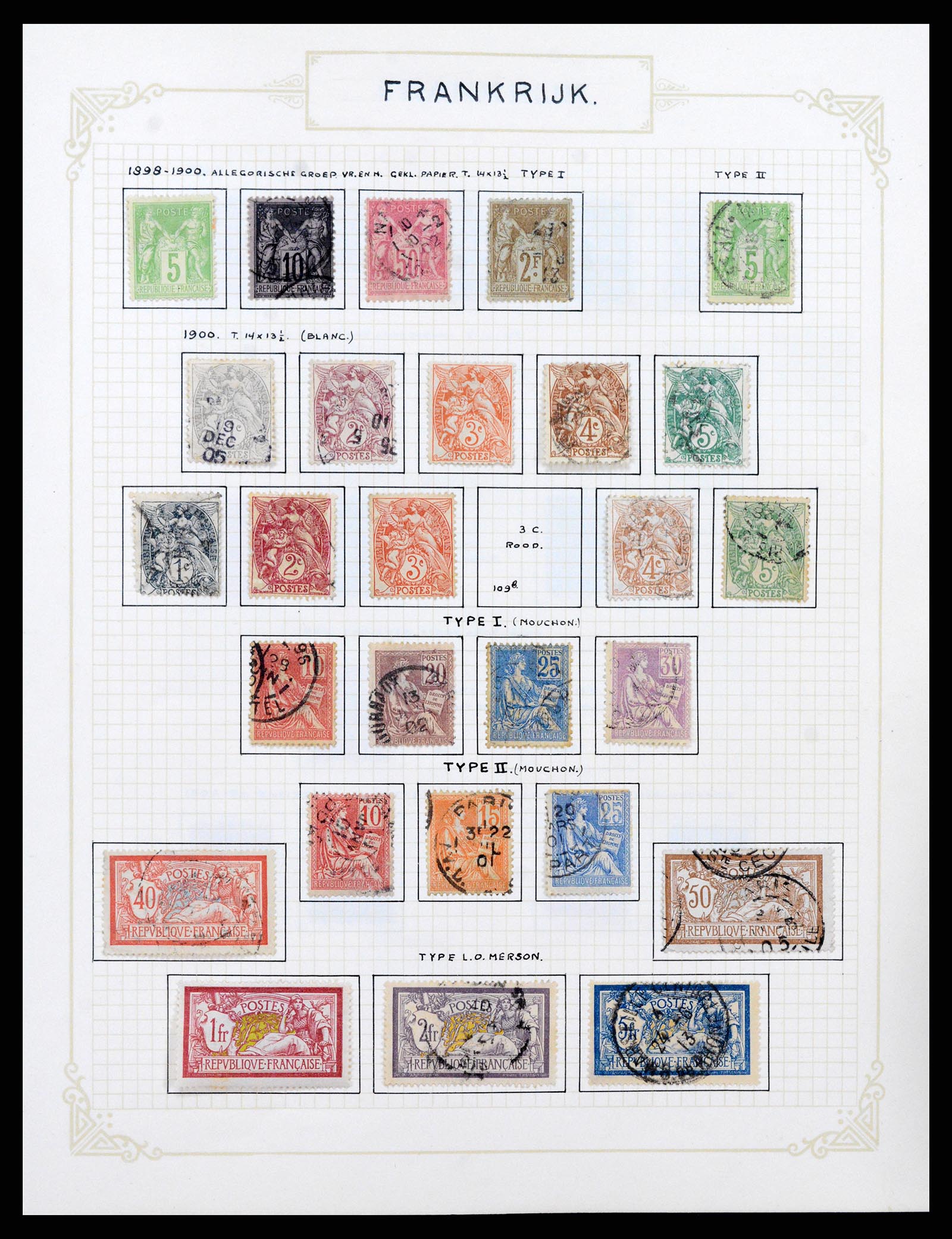 37433 009 - Postzegelverzameling 37433 Frankrijk 1849-1957.
