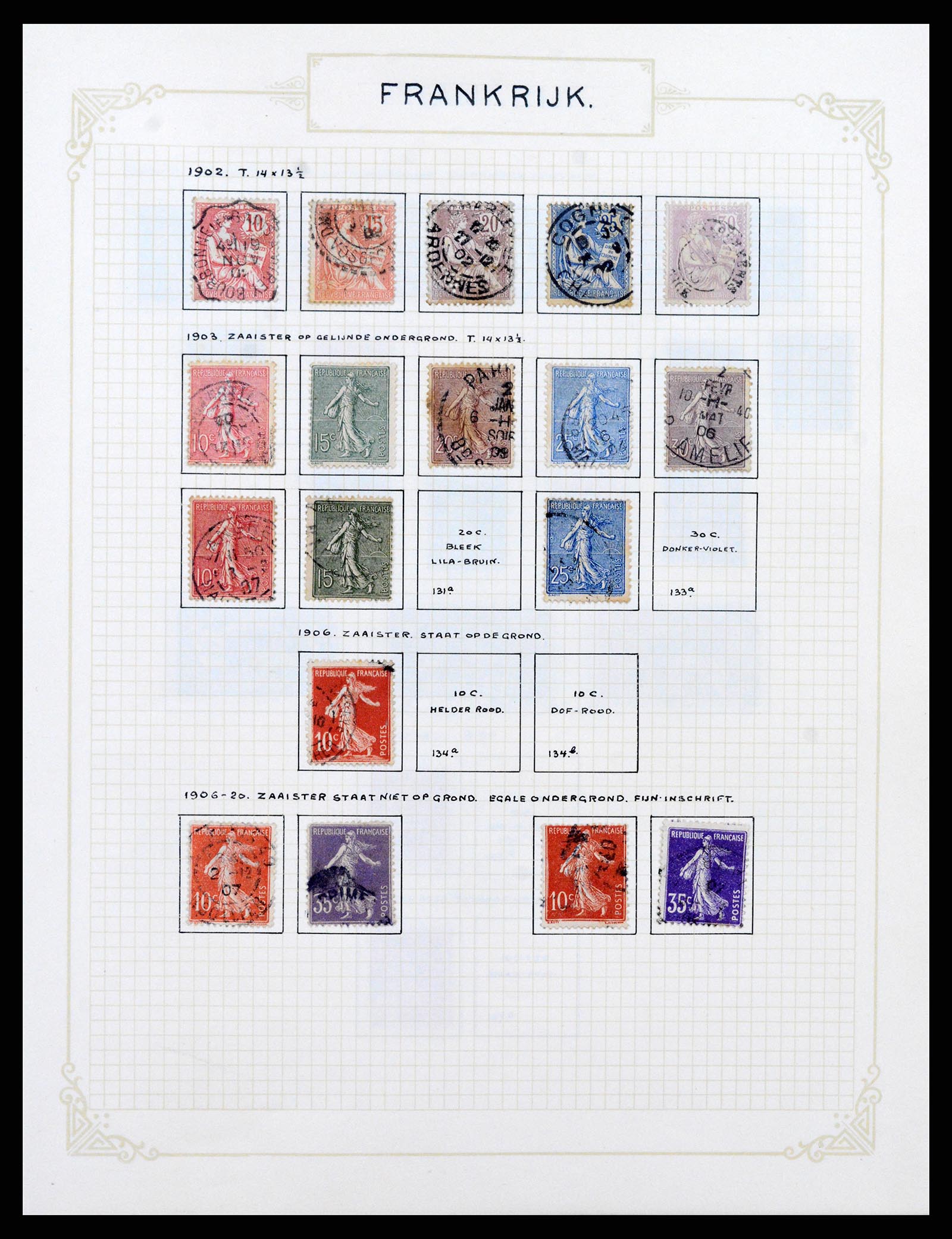 37433 010 - Postzegelverzameling 37433 Frankrijk 1849-1957.