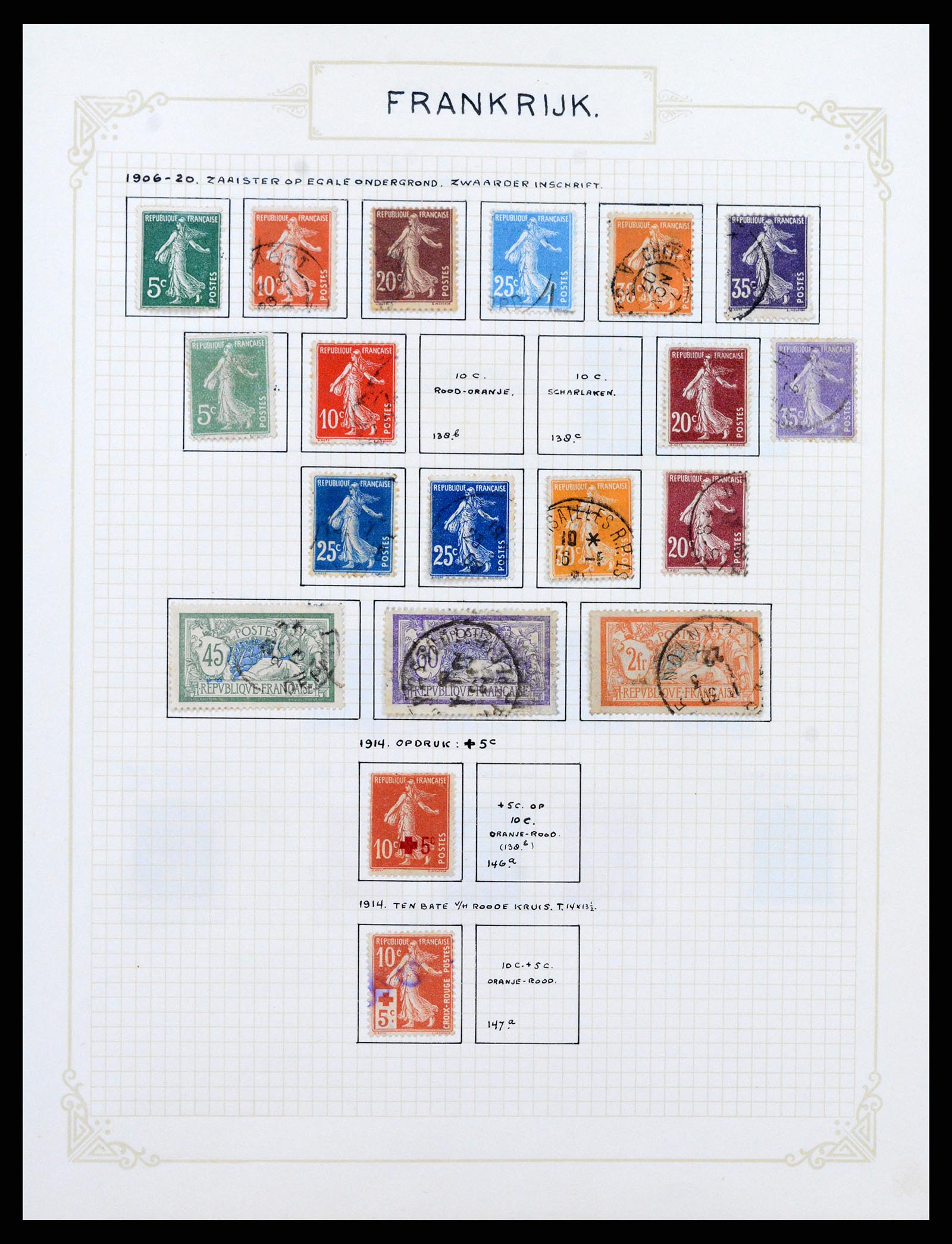 37433 011 - Postzegelverzameling 37433 Frankrijk 1849-1957.