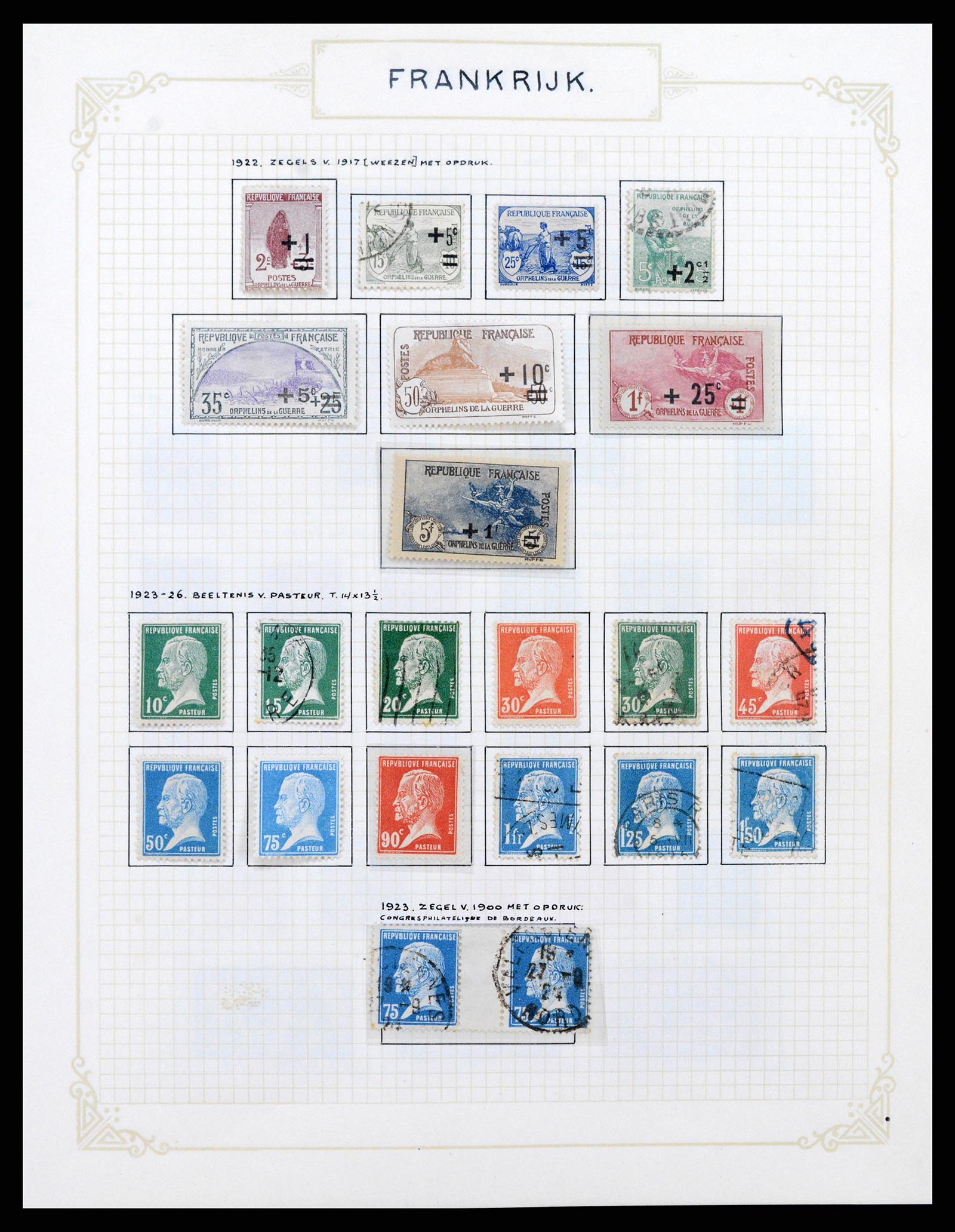 37433 013 - Postzegelverzameling 37433 Frankrijk 1849-1957.