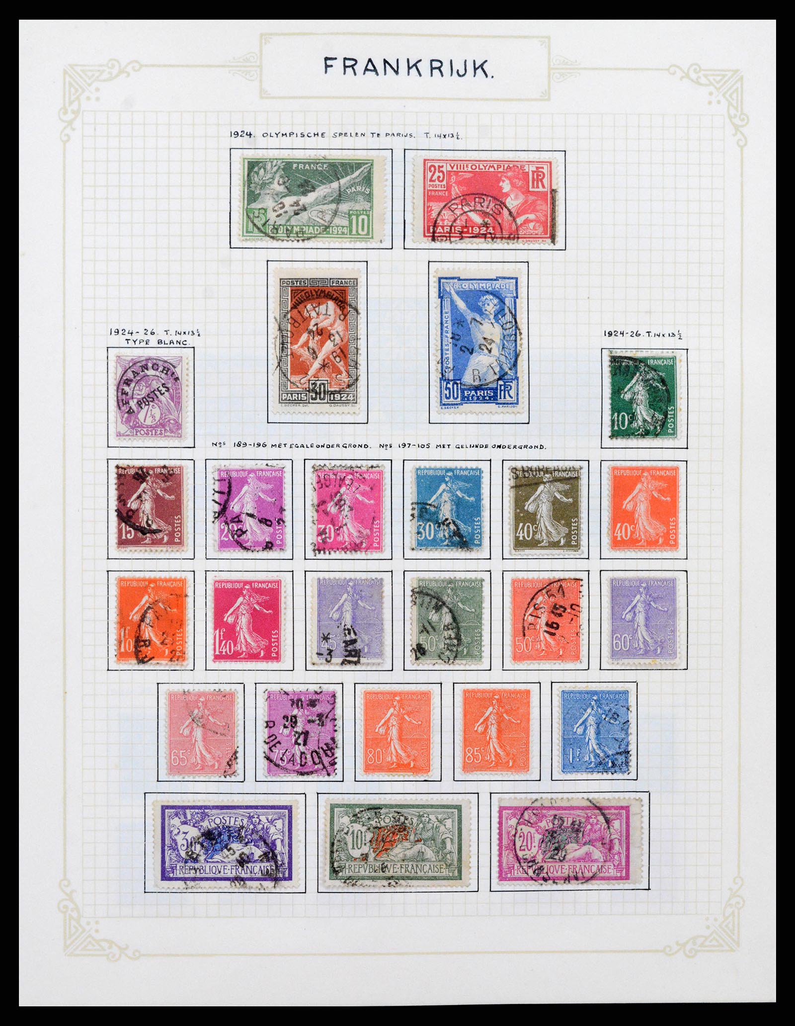 37433 014 - Postzegelverzameling 37433 Frankrijk 1849-1957.