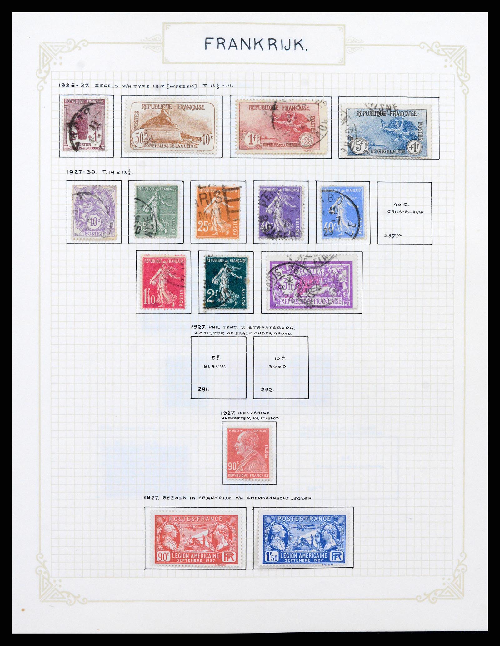 37433 016 - Postzegelverzameling 37433 Frankrijk 1849-1957.