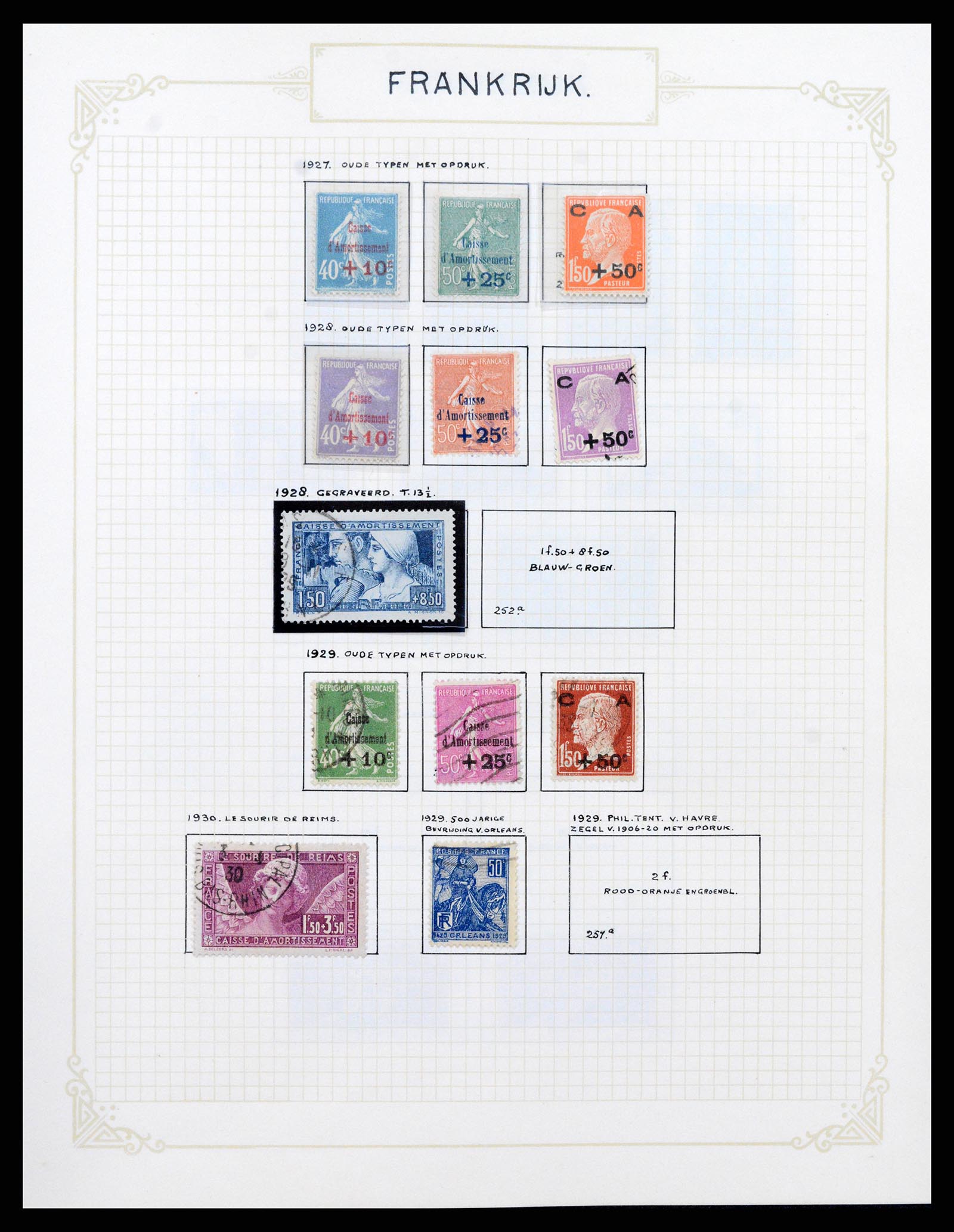 37433 017 - Postzegelverzameling 37433 Frankrijk 1849-1957.