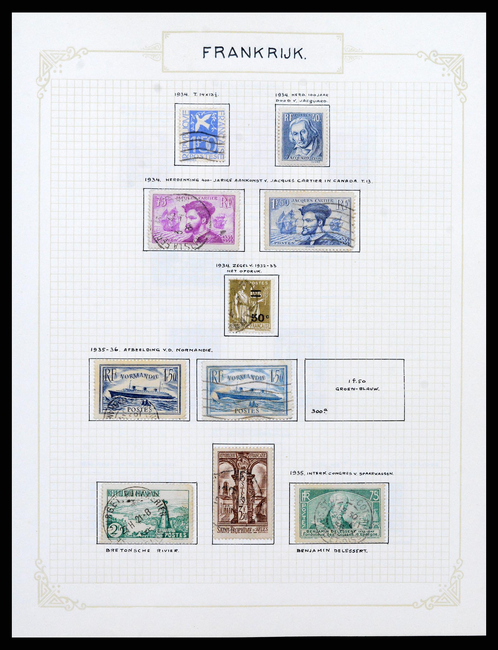 37433 021 - Postzegelverzameling 37433 Frankrijk 1849-1957.
