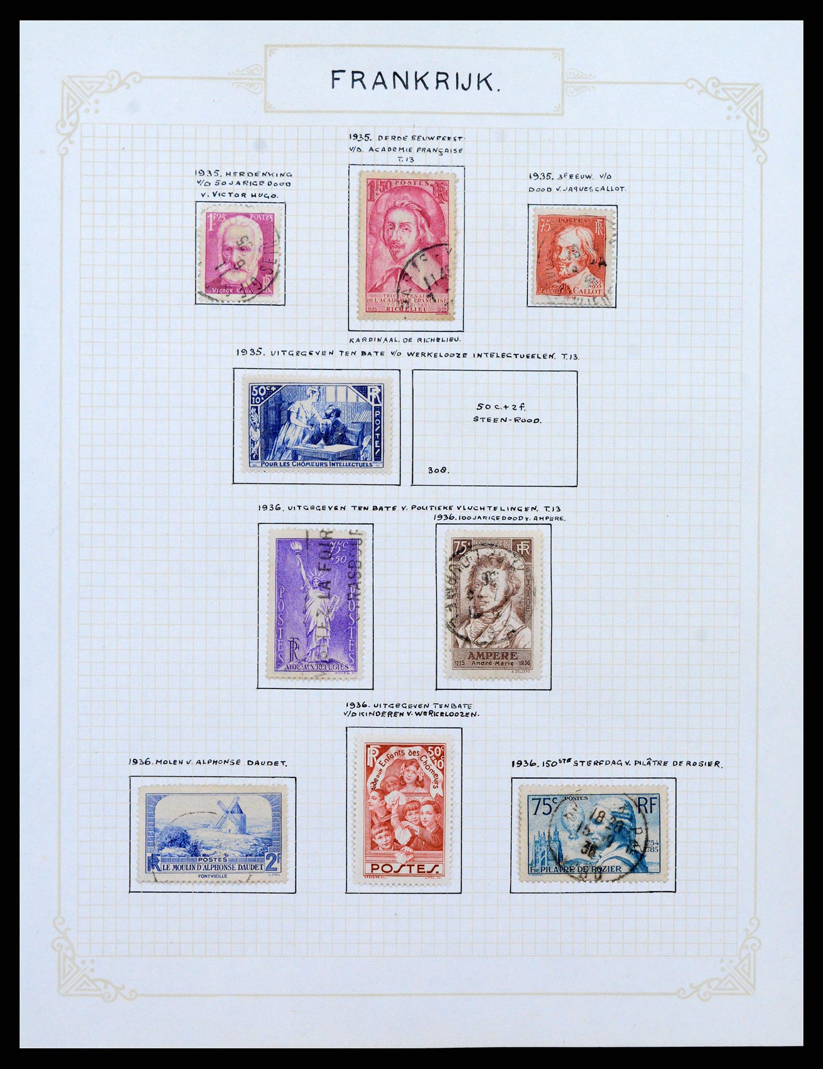 37433 022 - Postzegelverzameling 37433 Frankrijk 1849-1957.