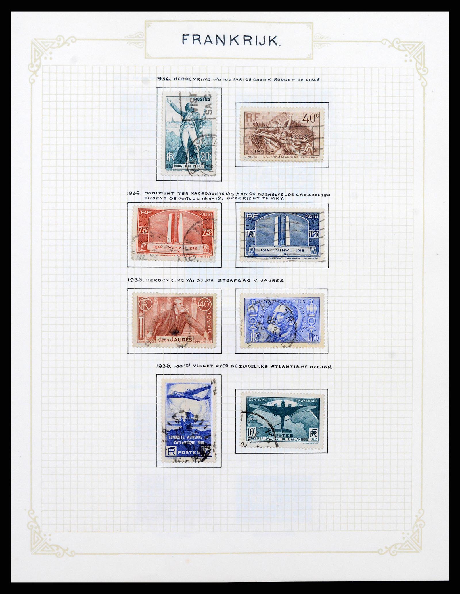 37433 023 - Postzegelverzameling 37433 Frankrijk 1849-1957.