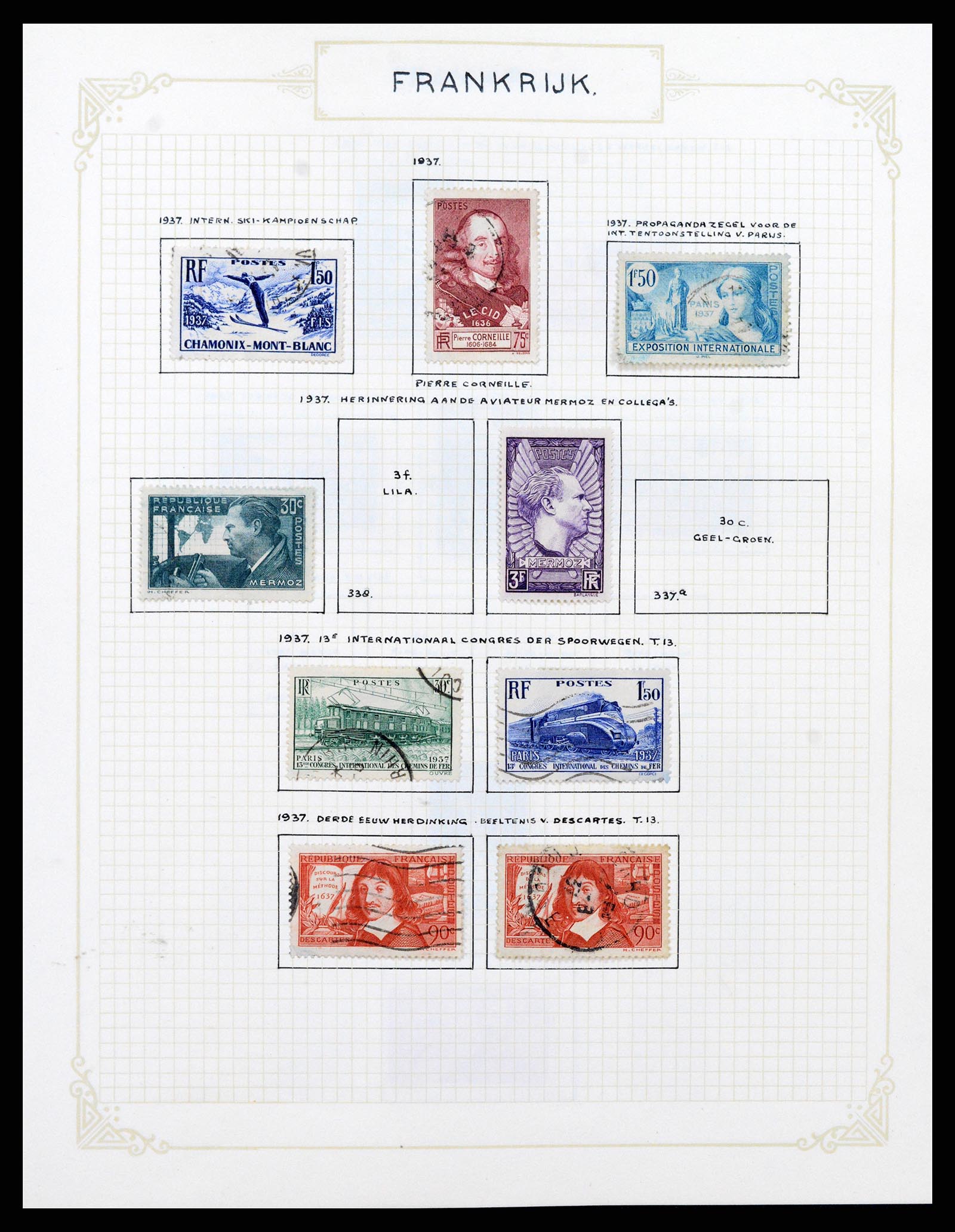 37433 025 - Postzegelverzameling 37433 Frankrijk 1849-1957.