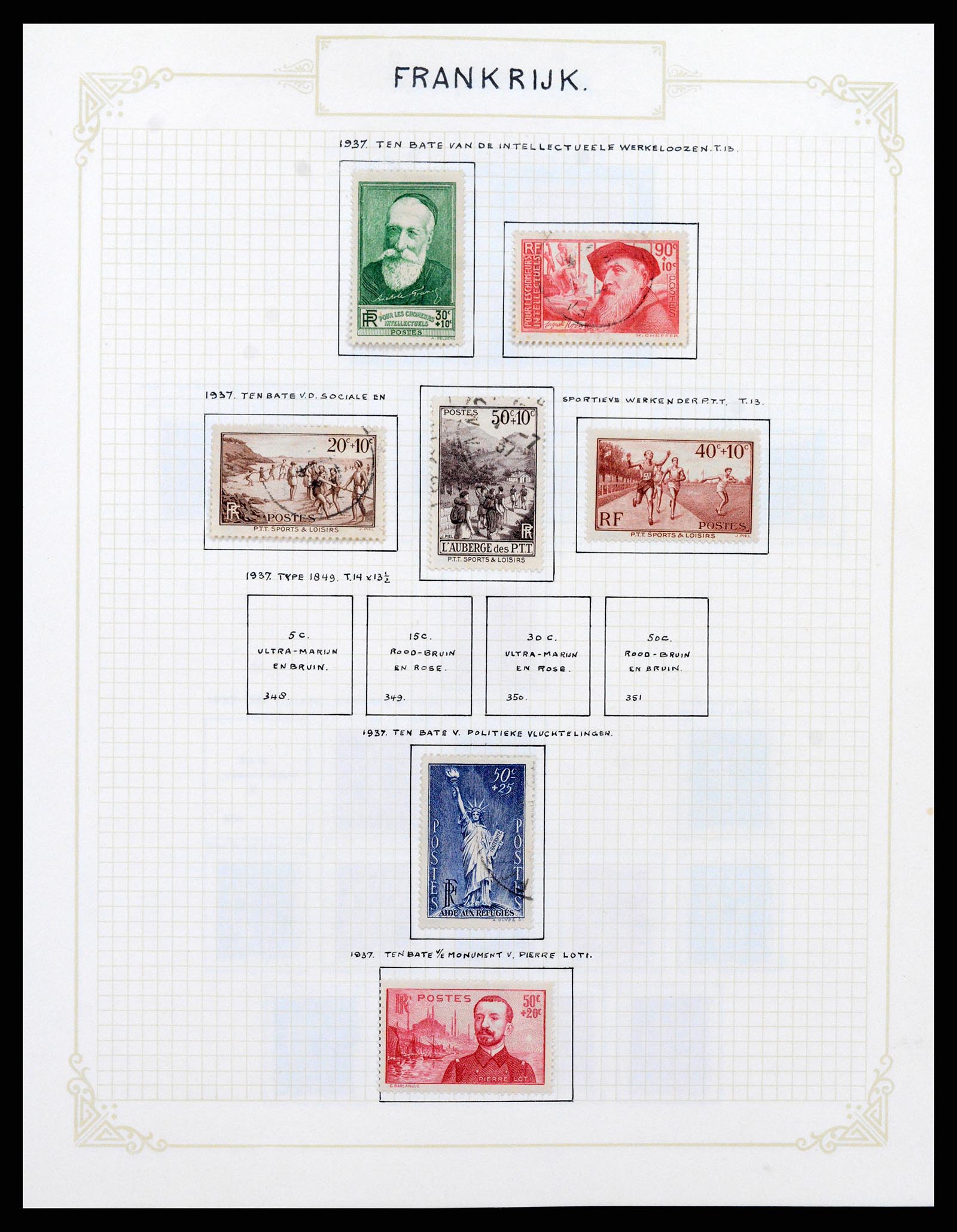 37433 026 - Postzegelverzameling 37433 Frankrijk 1849-1957.