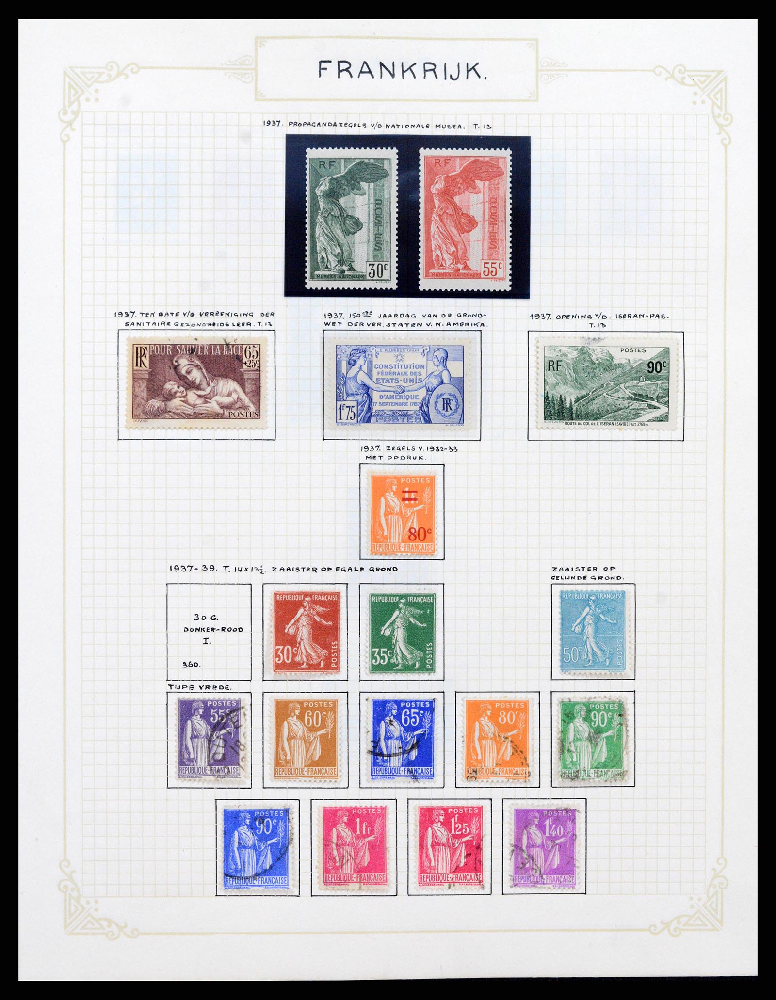 37433 027 - Postzegelverzameling 37433 Frankrijk 1849-1957.