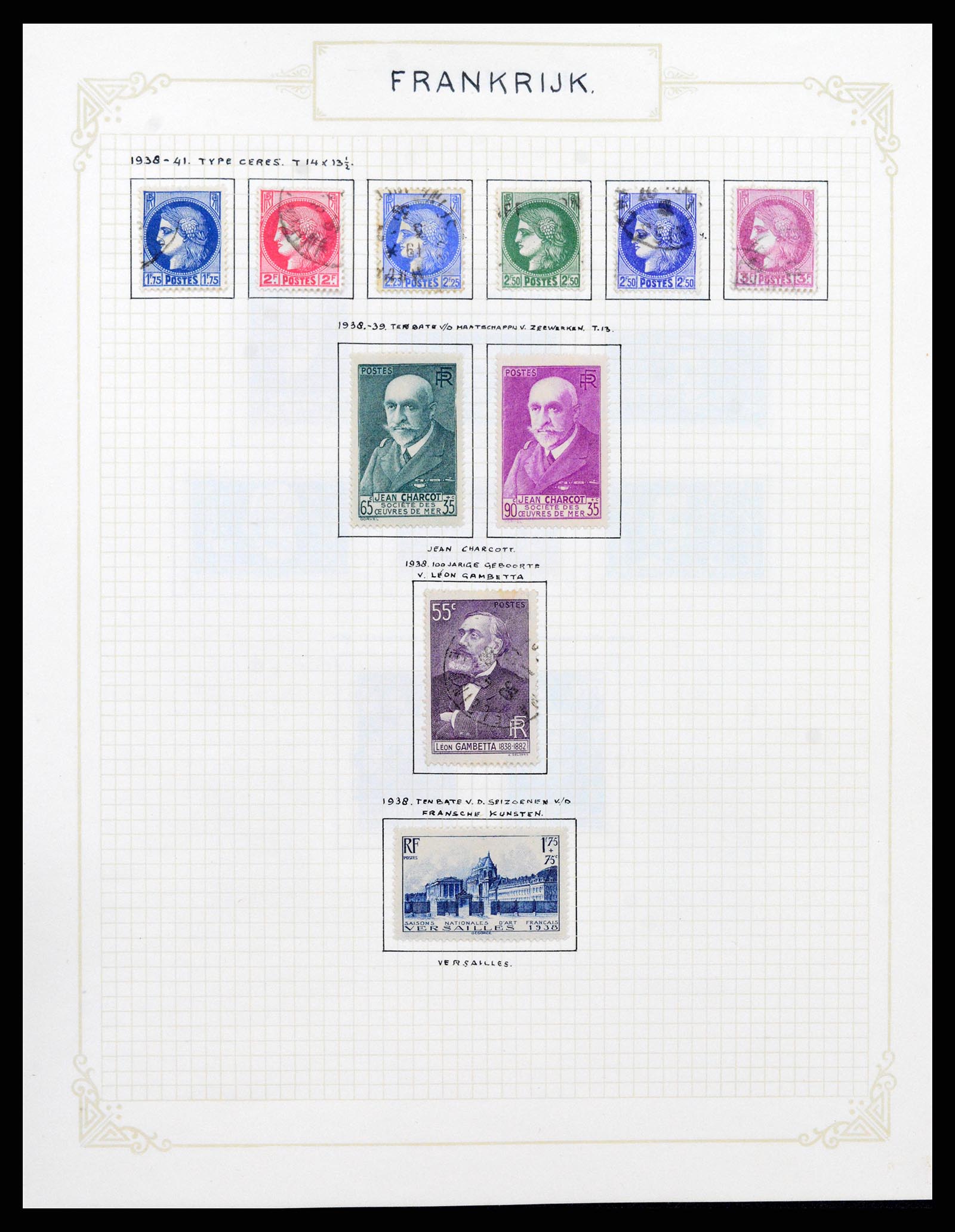 37433 028 - Postzegelverzameling 37433 Frankrijk 1849-1957.