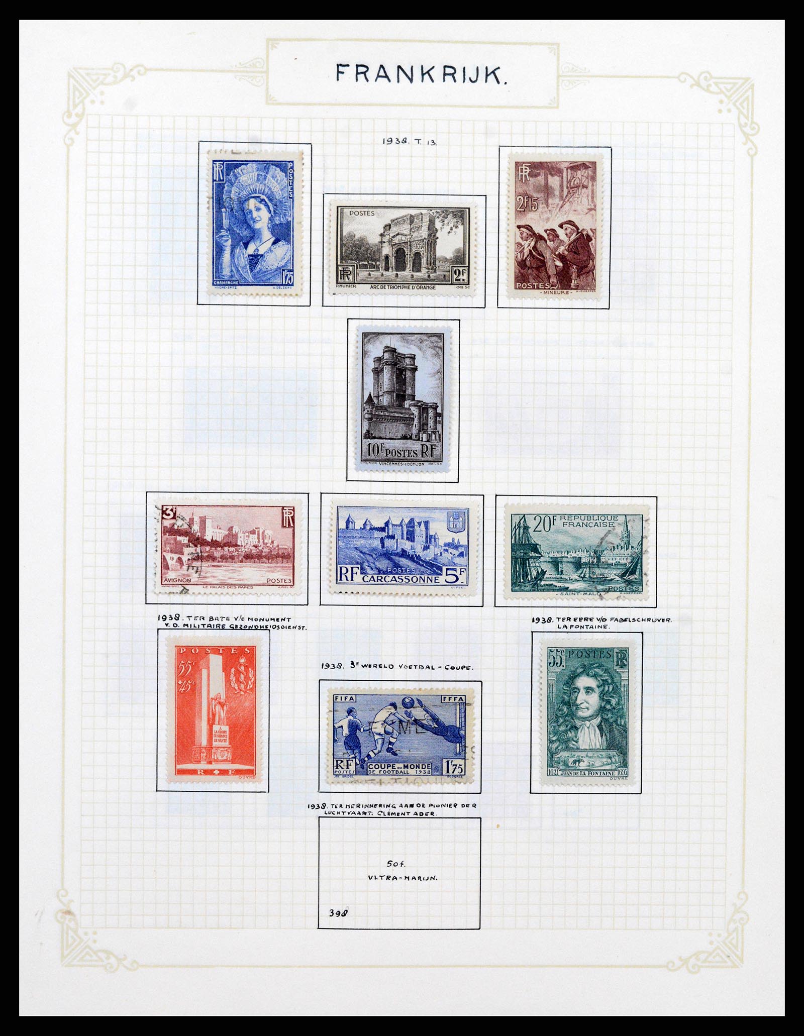 37433 030 - Postzegelverzameling 37433 Frankrijk 1849-1957.