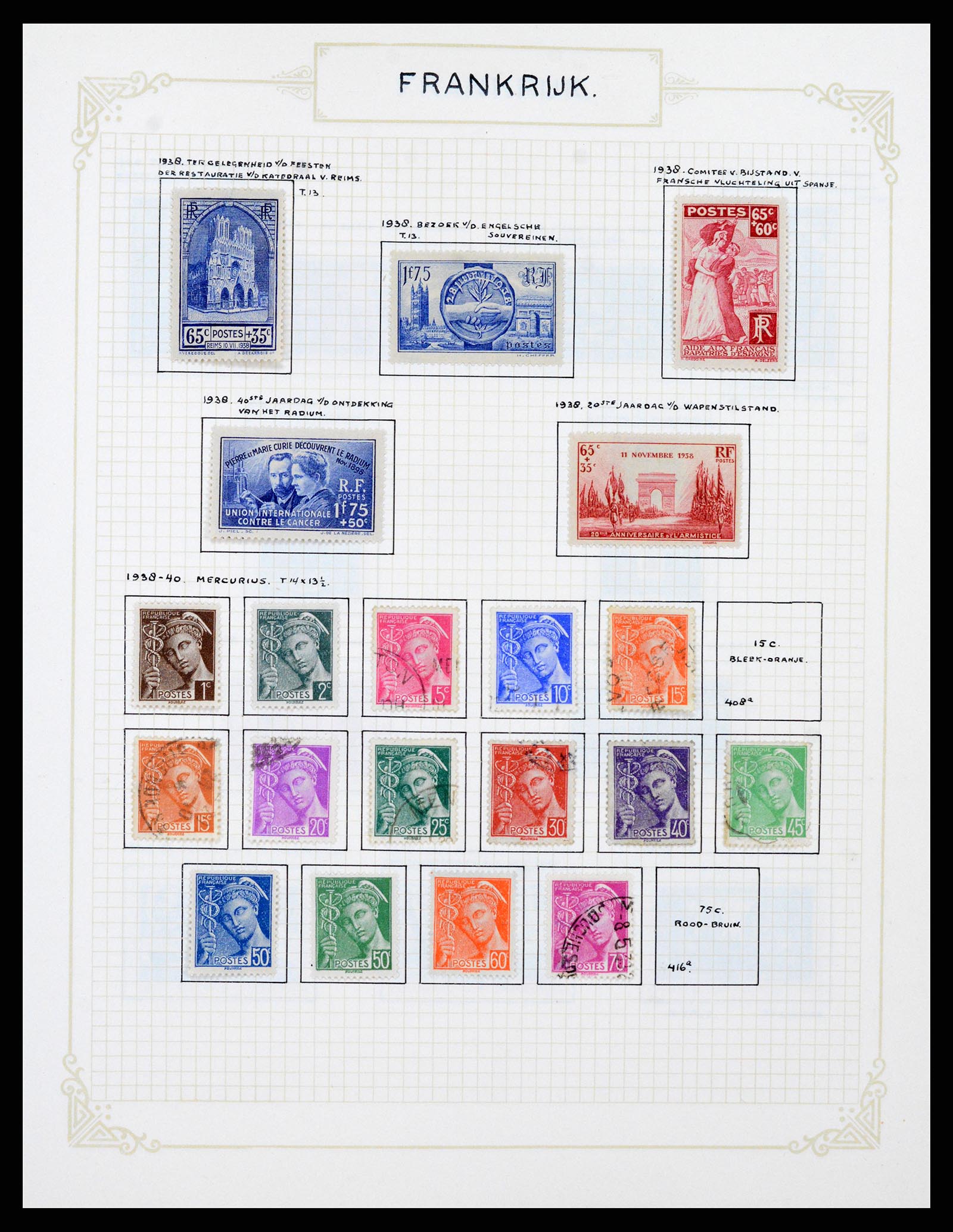37433 031 - Postzegelverzameling 37433 Frankrijk 1849-1957.