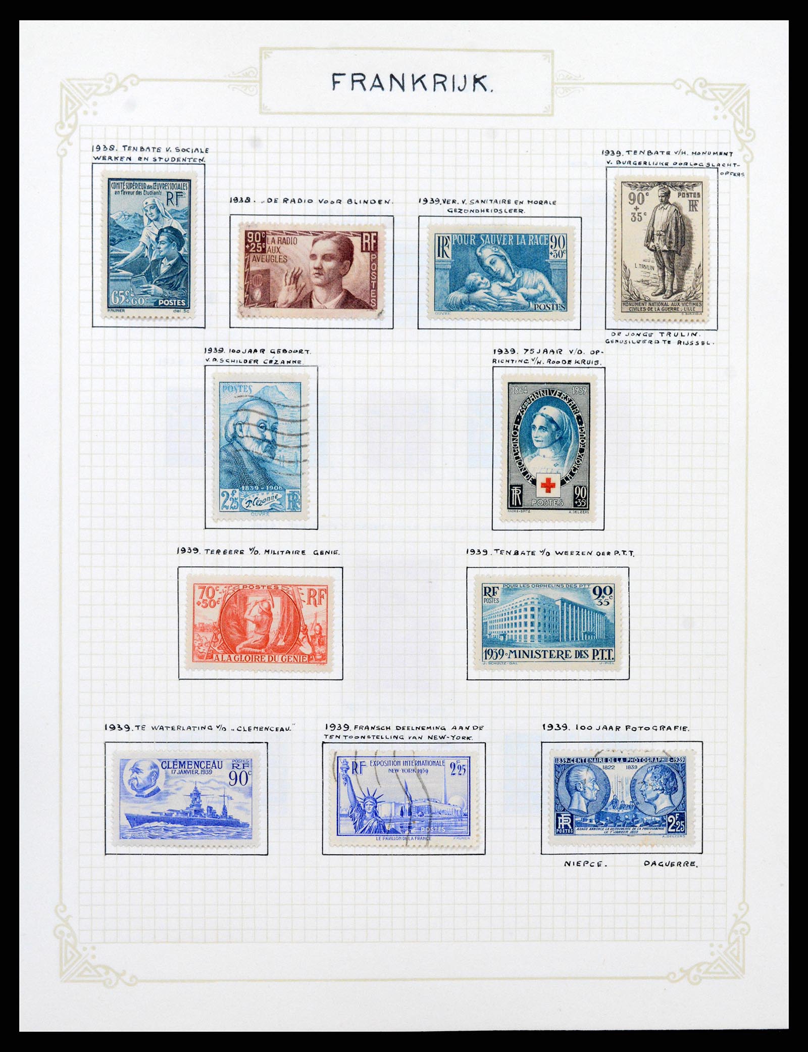 37433 032 - Postzegelverzameling 37433 Frankrijk 1849-1957.