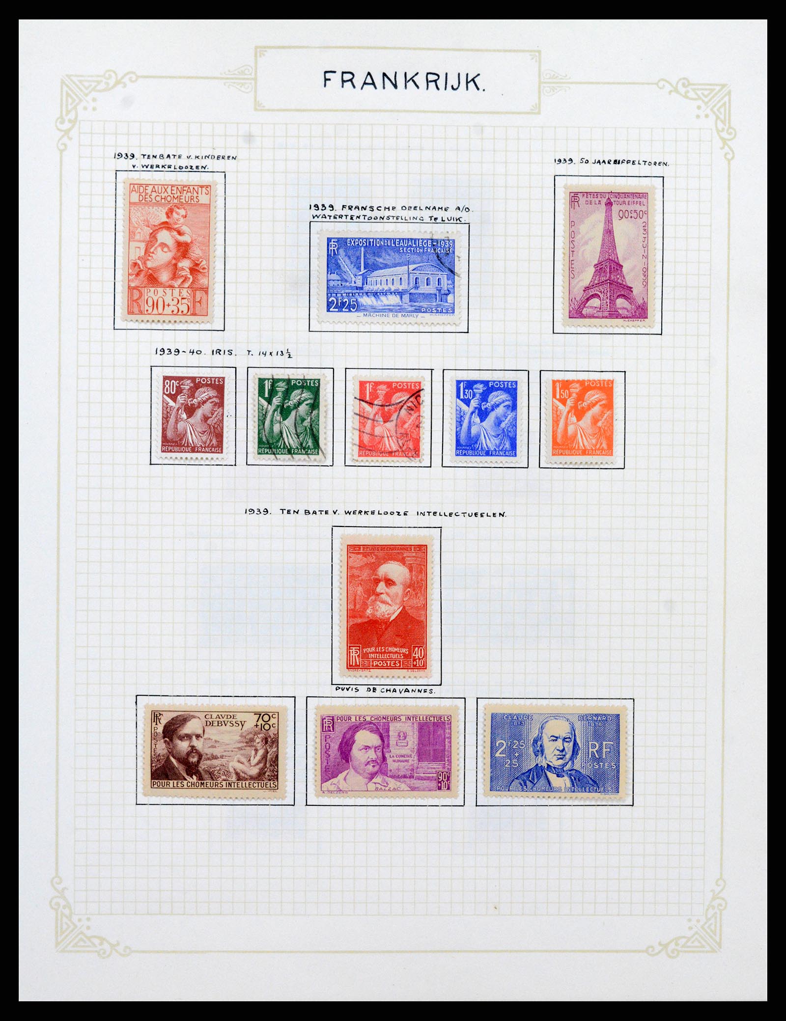 37433 033 - Postzegelverzameling 37433 Frankrijk 1849-1957.