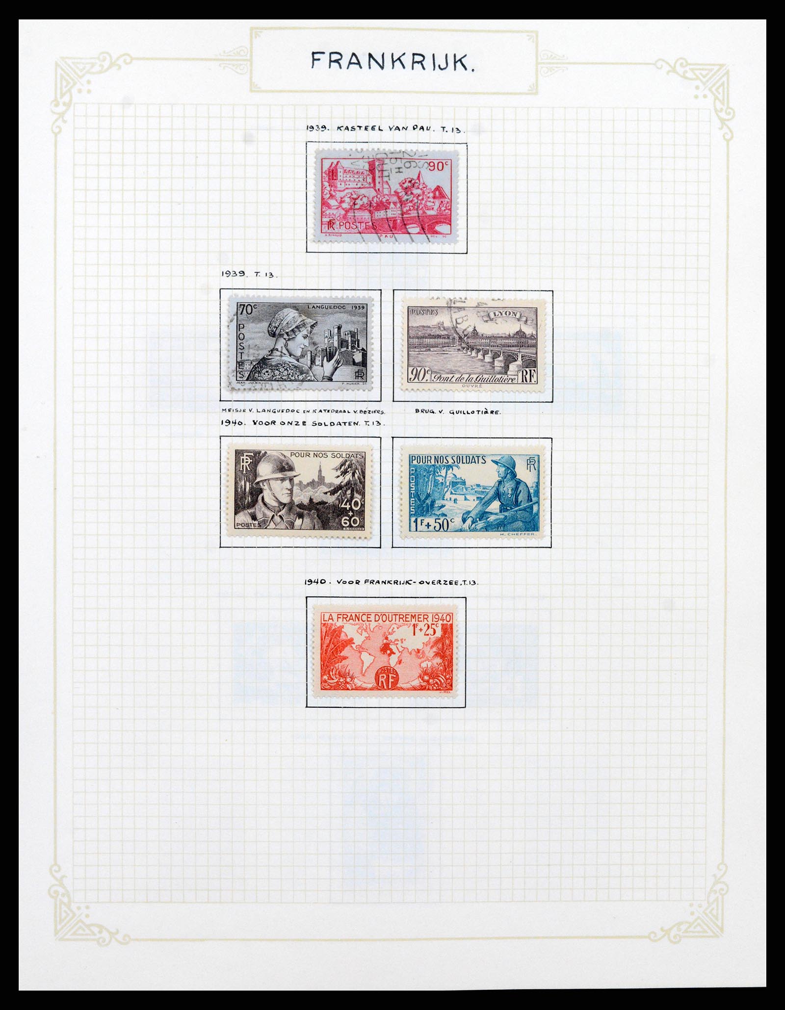 37433 035 - Postzegelverzameling 37433 Frankrijk 1849-1957.