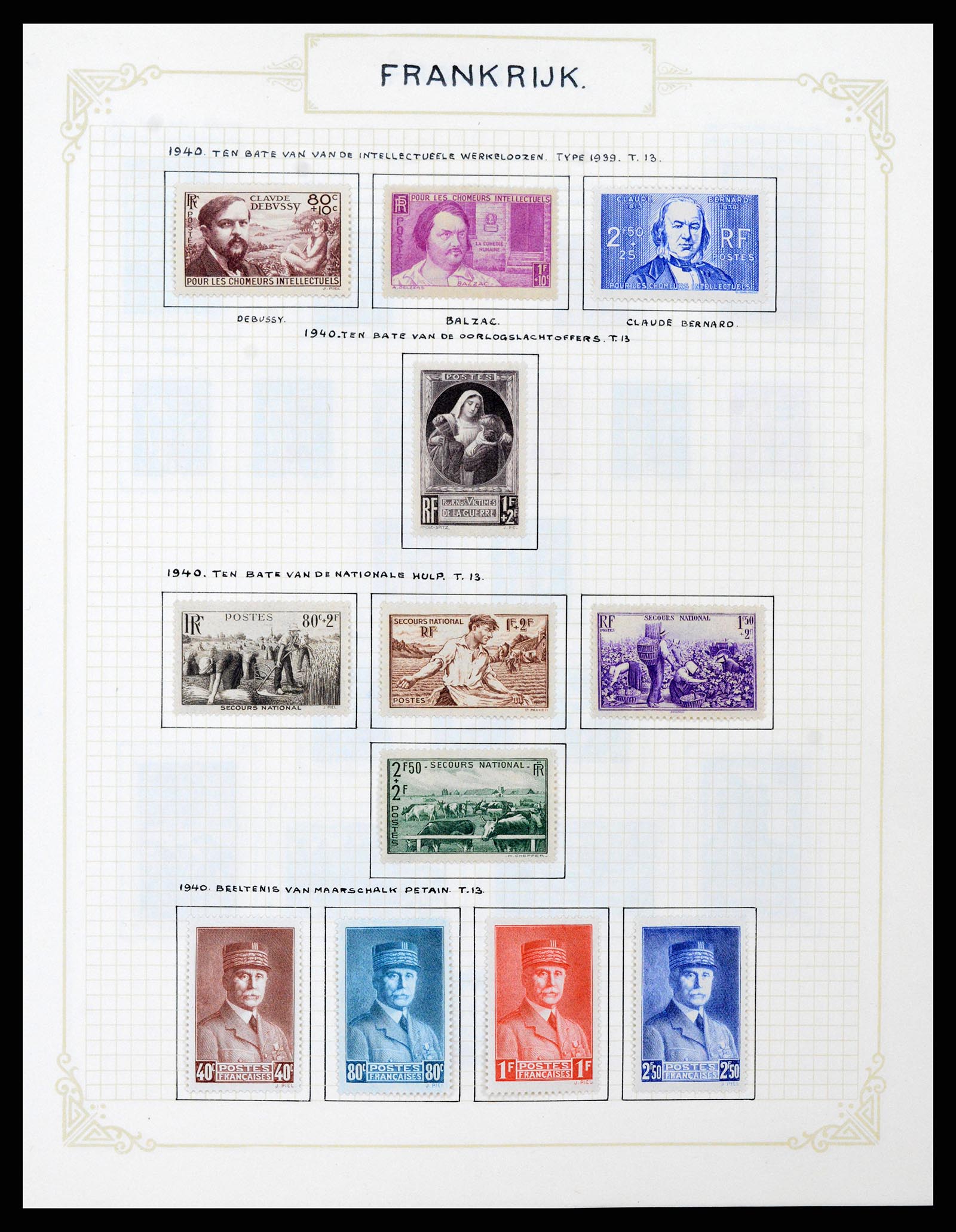37433 037 - Postzegelverzameling 37433 Frankrijk 1849-1957.
