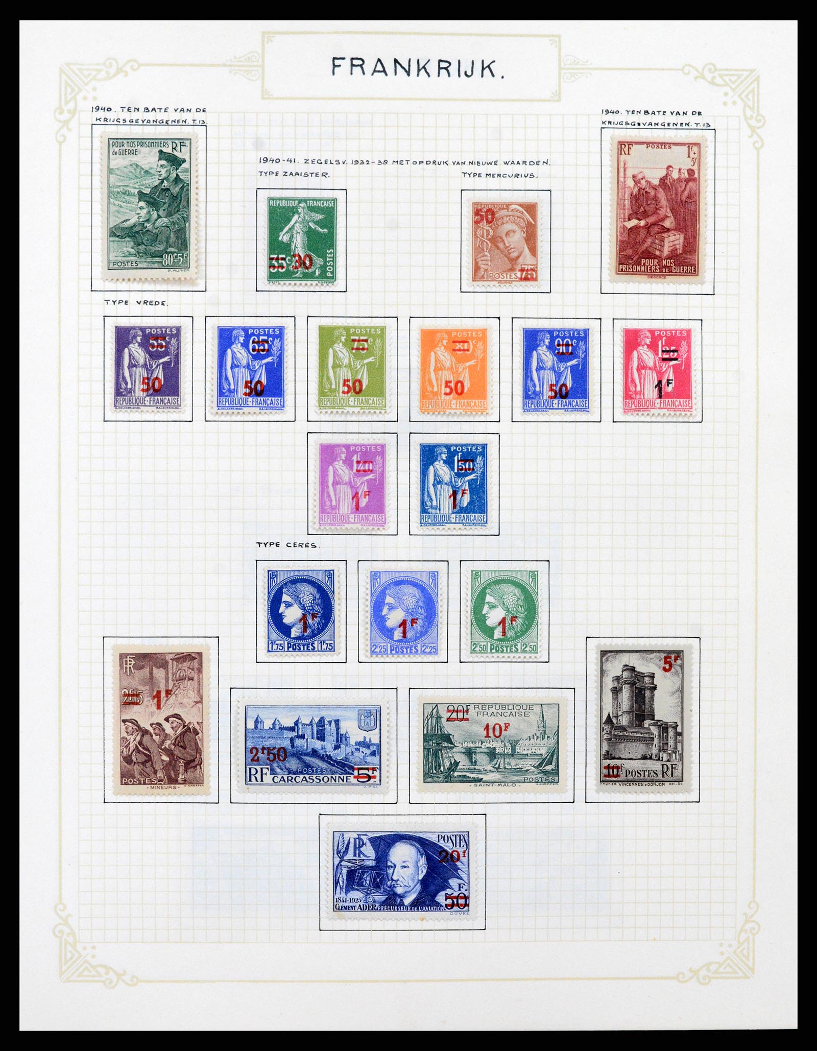 37433 038 - Postzegelverzameling 37433 Frankrijk 1849-1957.