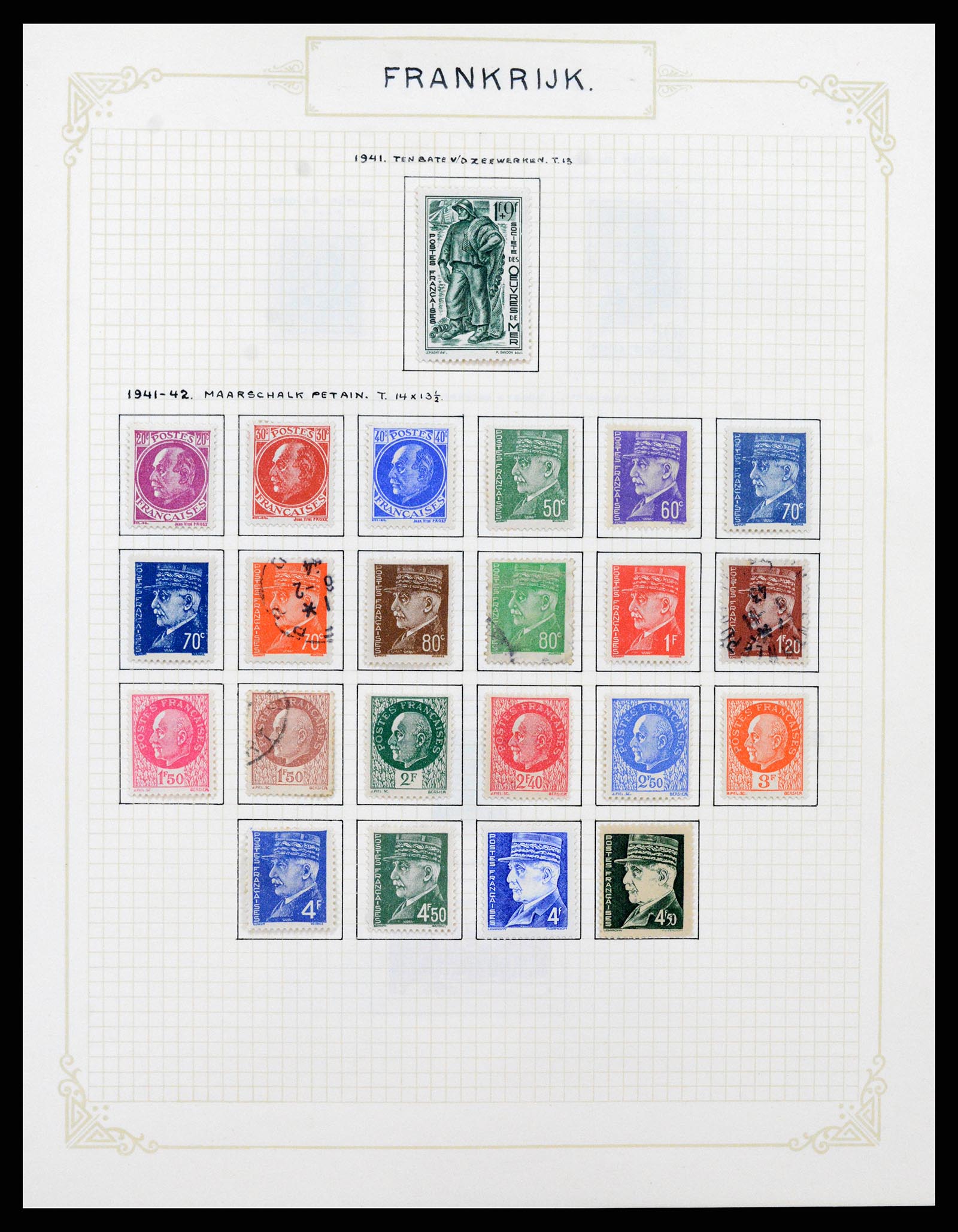 37433 040 - Postzegelverzameling 37433 Frankrijk 1849-1957.