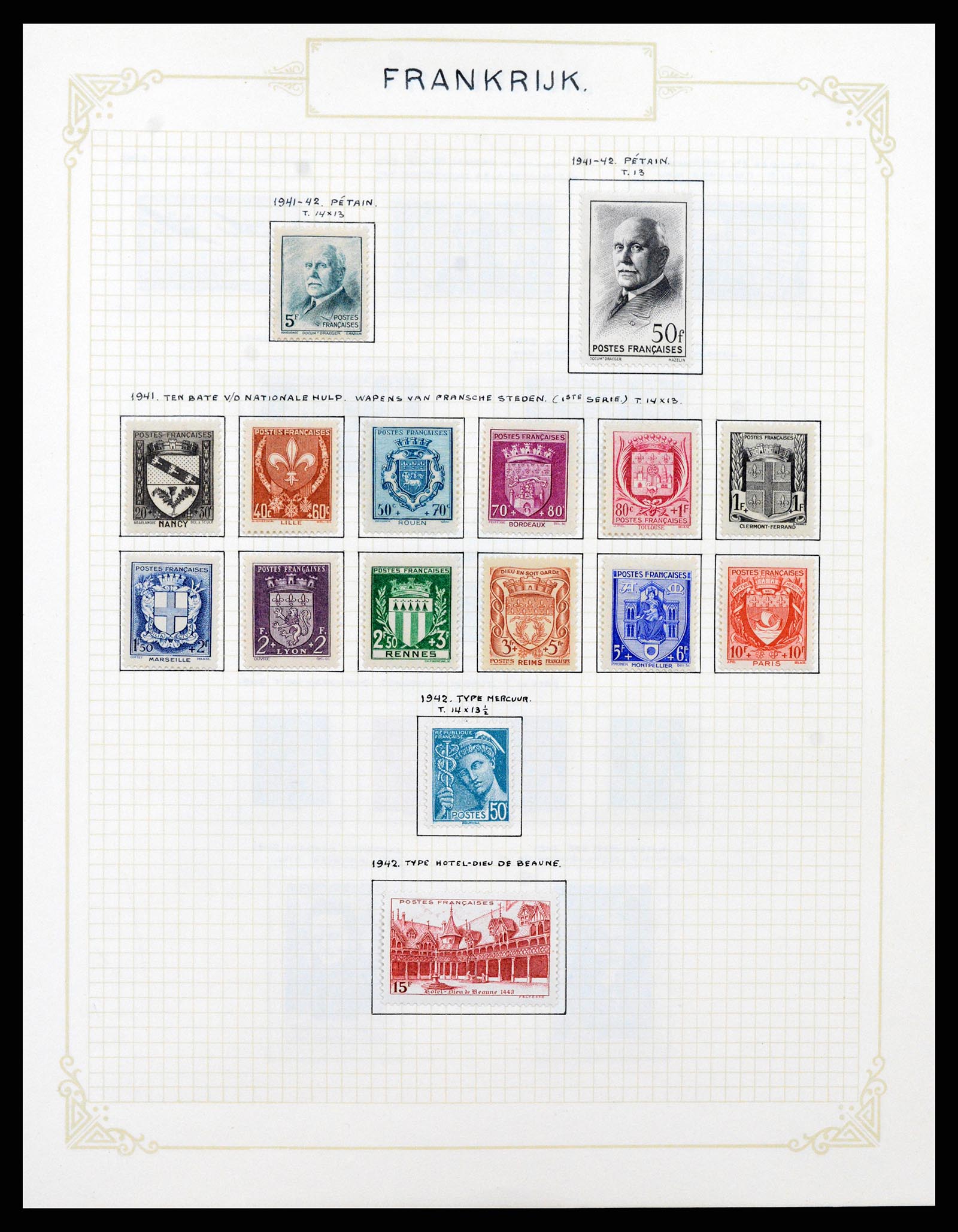 37433 041 - Postzegelverzameling 37433 Frankrijk 1849-1957.