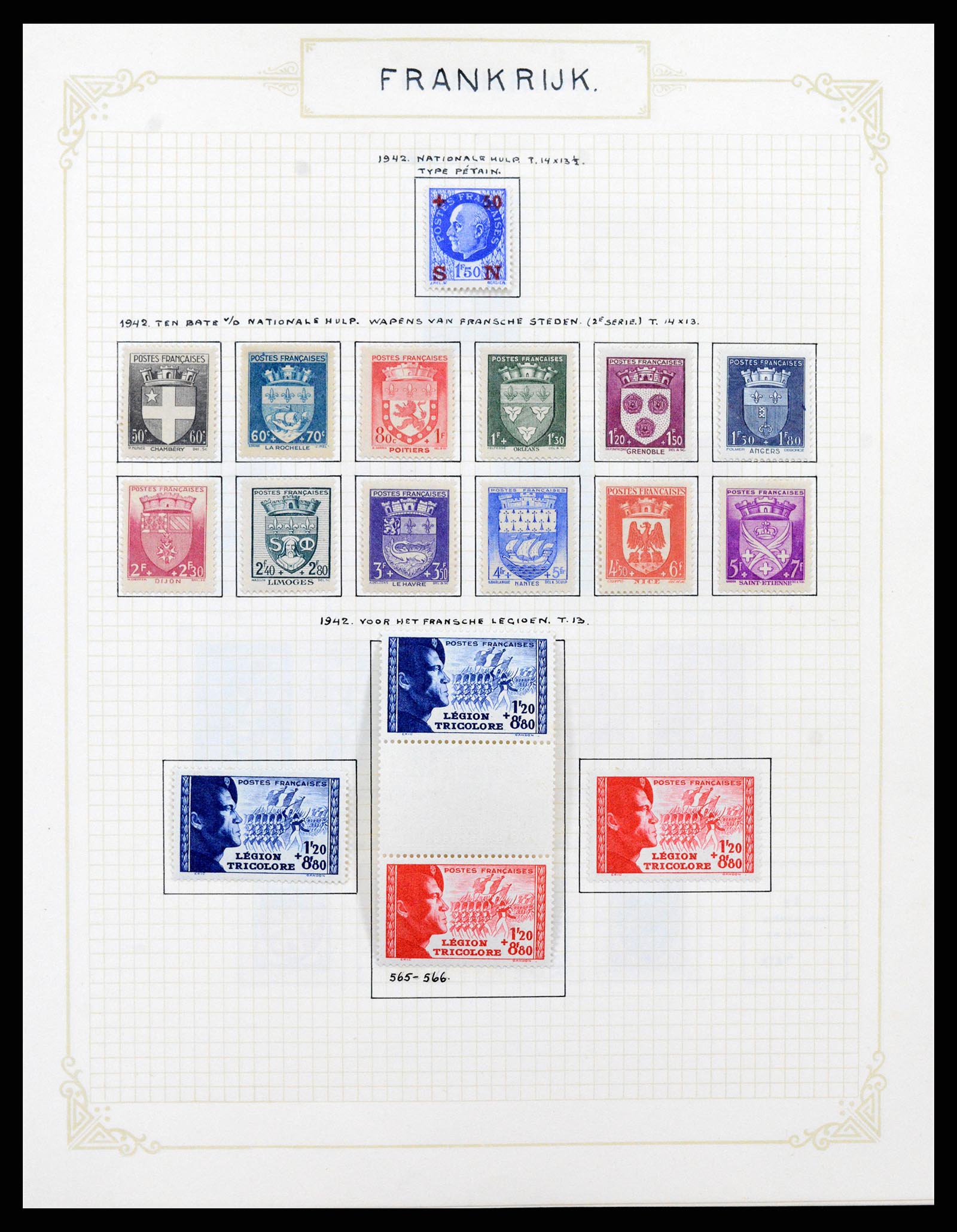 37433 043 - Postzegelverzameling 37433 Frankrijk 1849-1957.