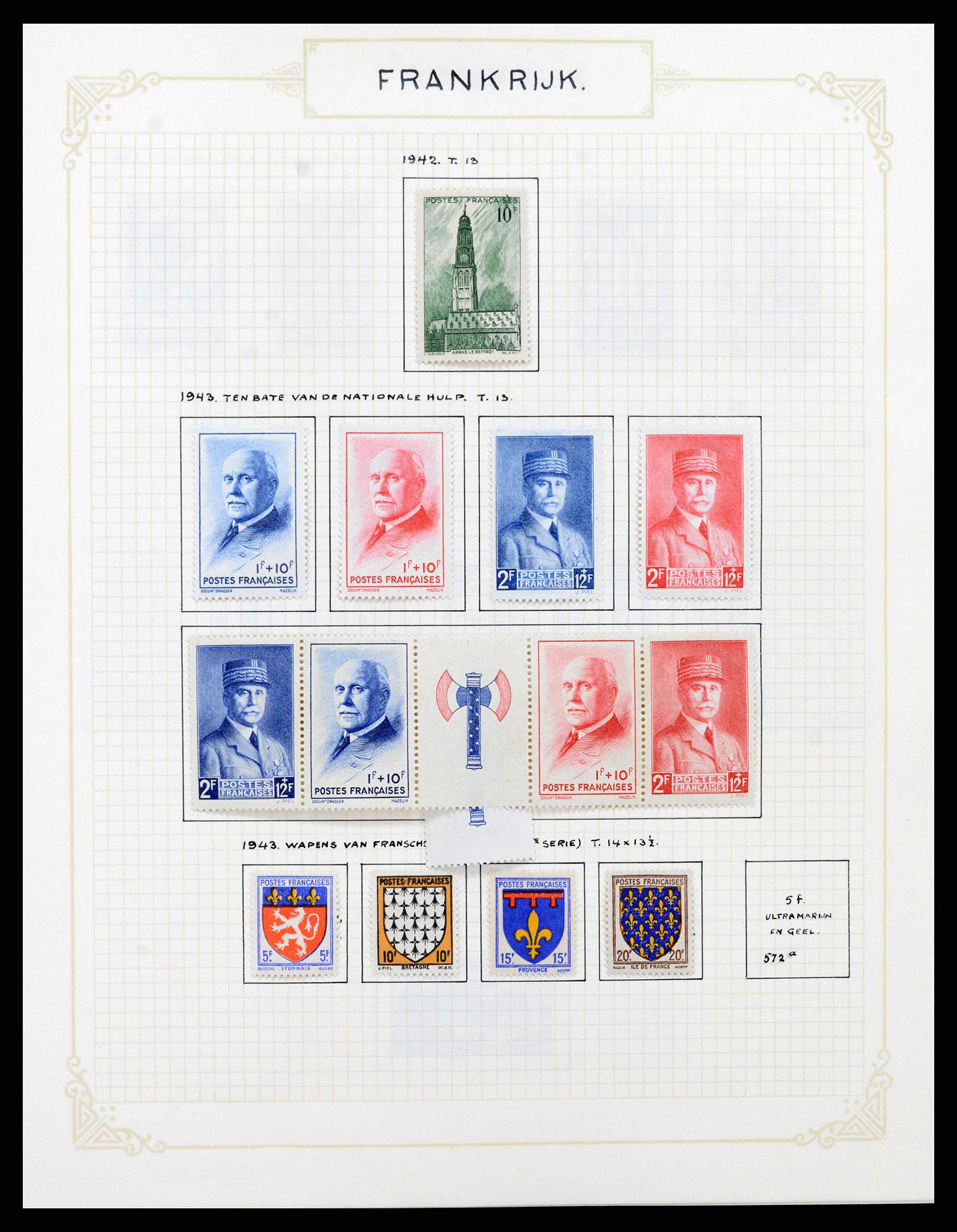 37433 044 - Postzegelverzameling 37433 Frankrijk 1849-1957.
