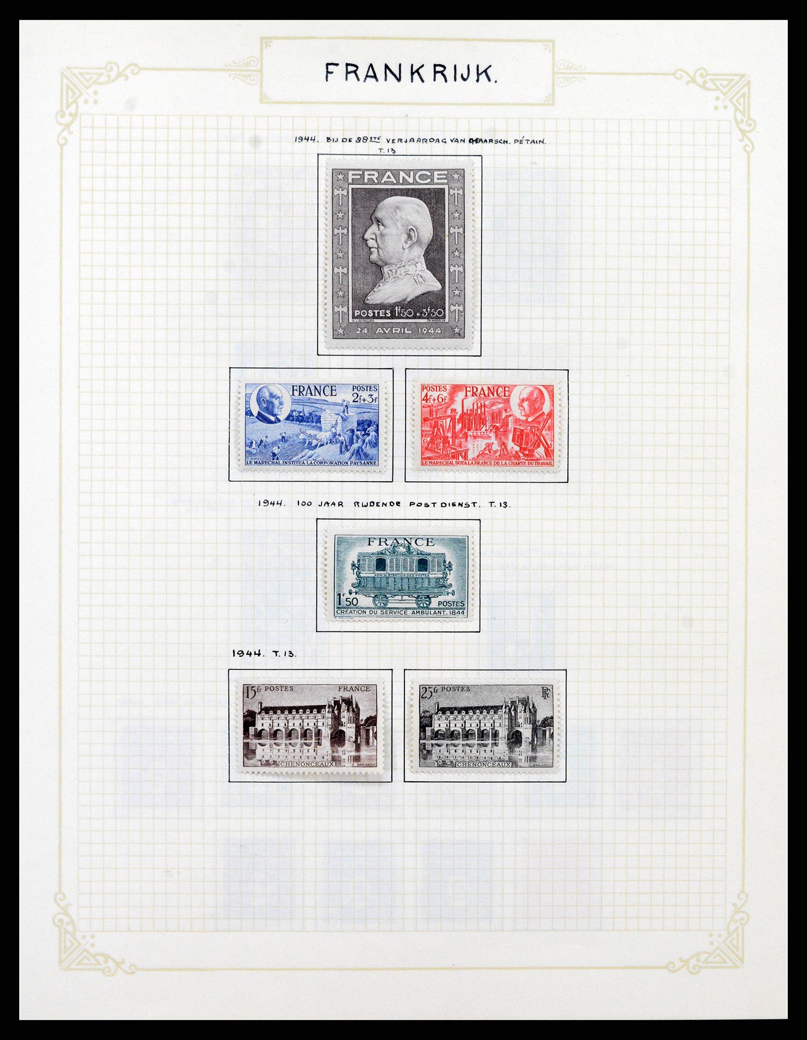 37433 048 - Postzegelverzameling 37433 Frankrijk 1849-1957.