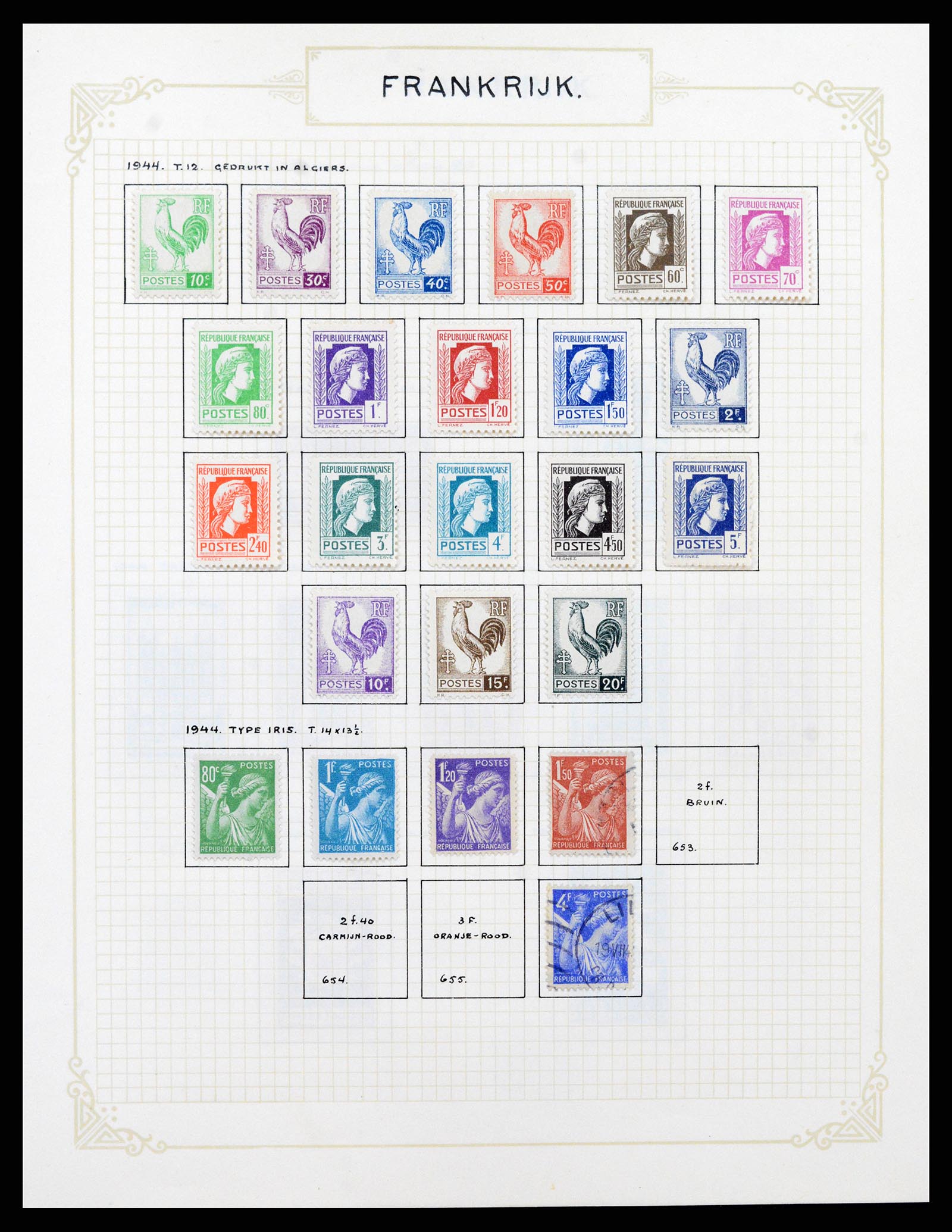 37433 050 - Postzegelverzameling 37433 Frankrijk 1849-1957.