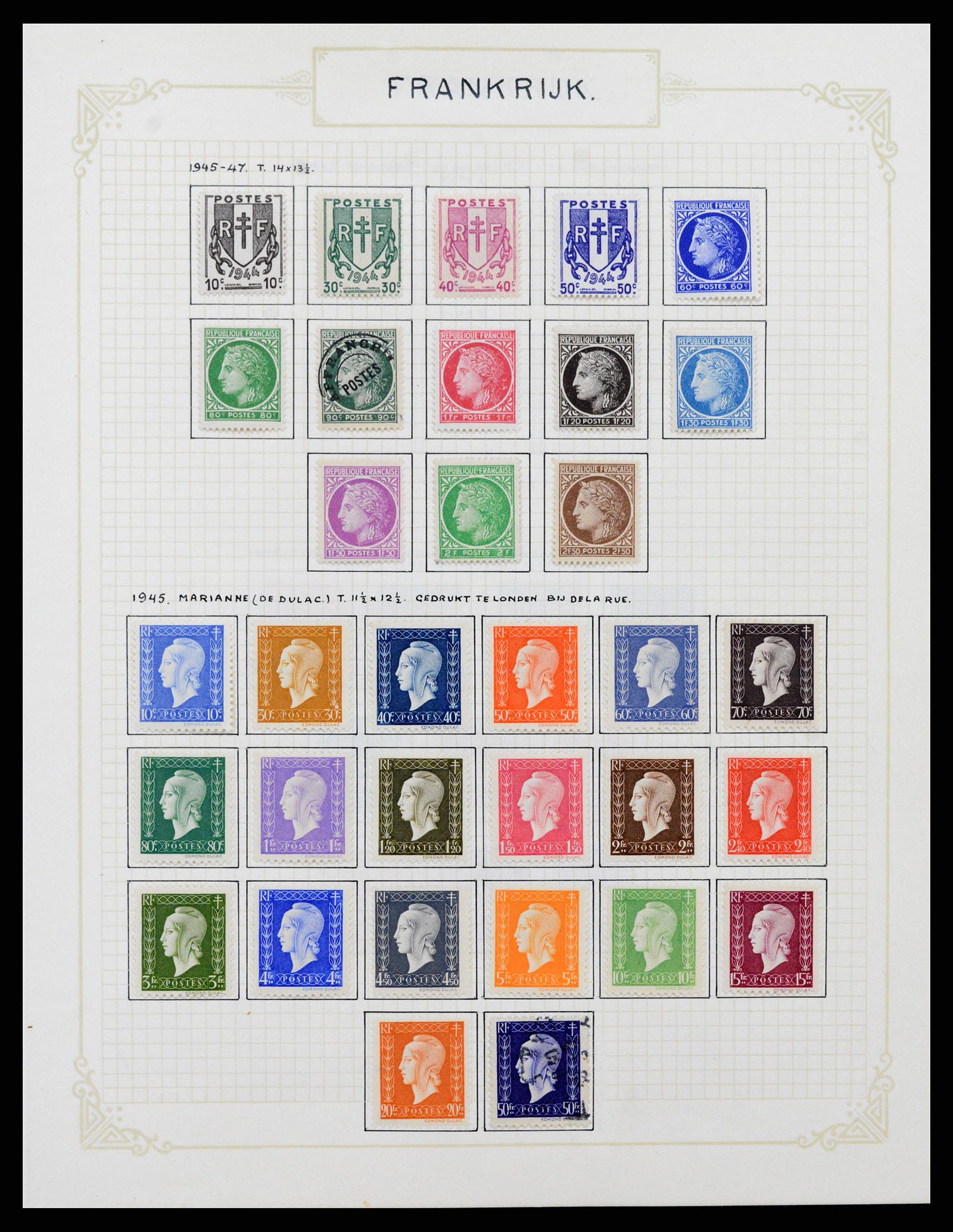 37433 052 - Postzegelverzameling 37433 Frankrijk 1849-1957.