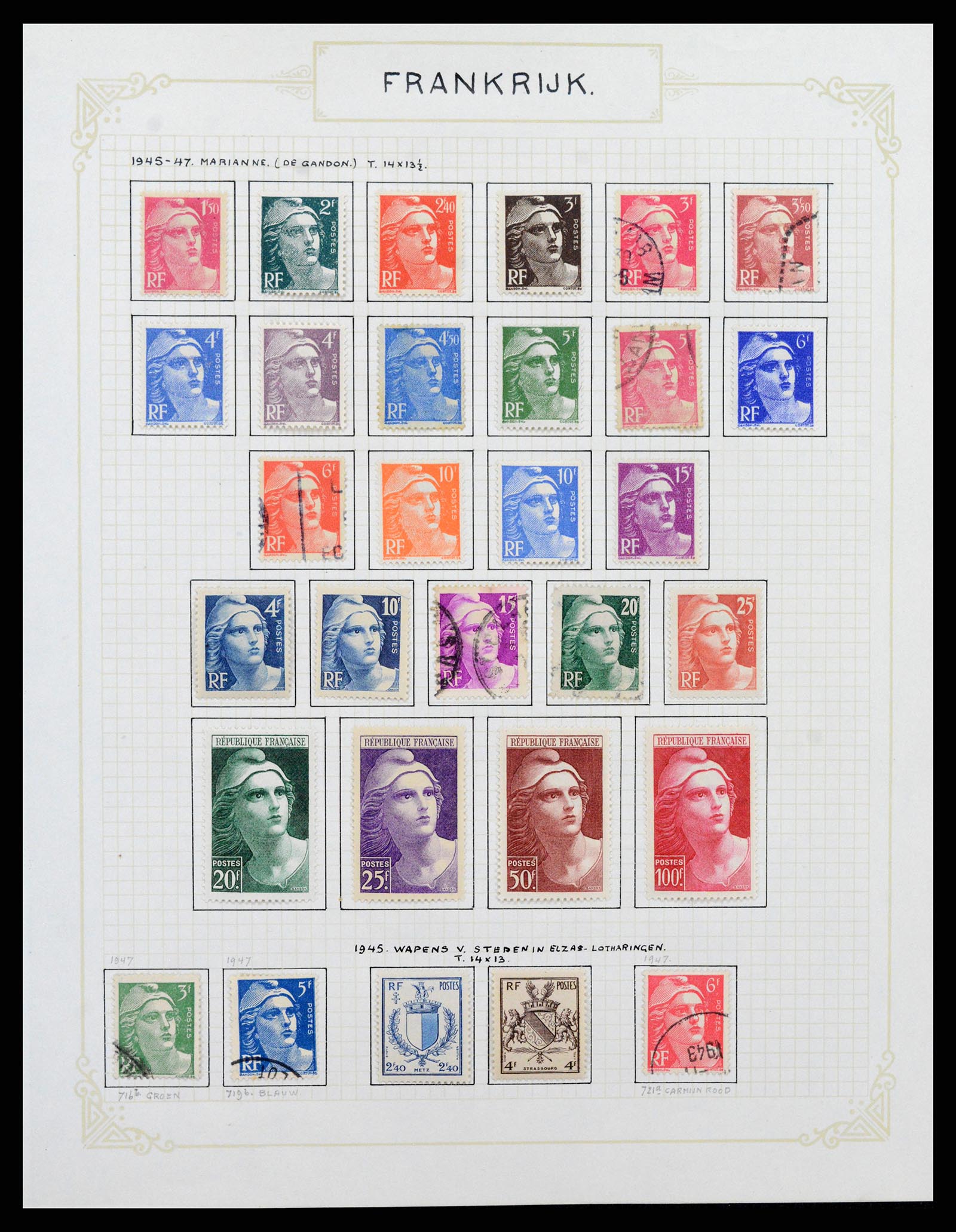 37433 054 - Postzegelverzameling 37433 Frankrijk 1849-1957.