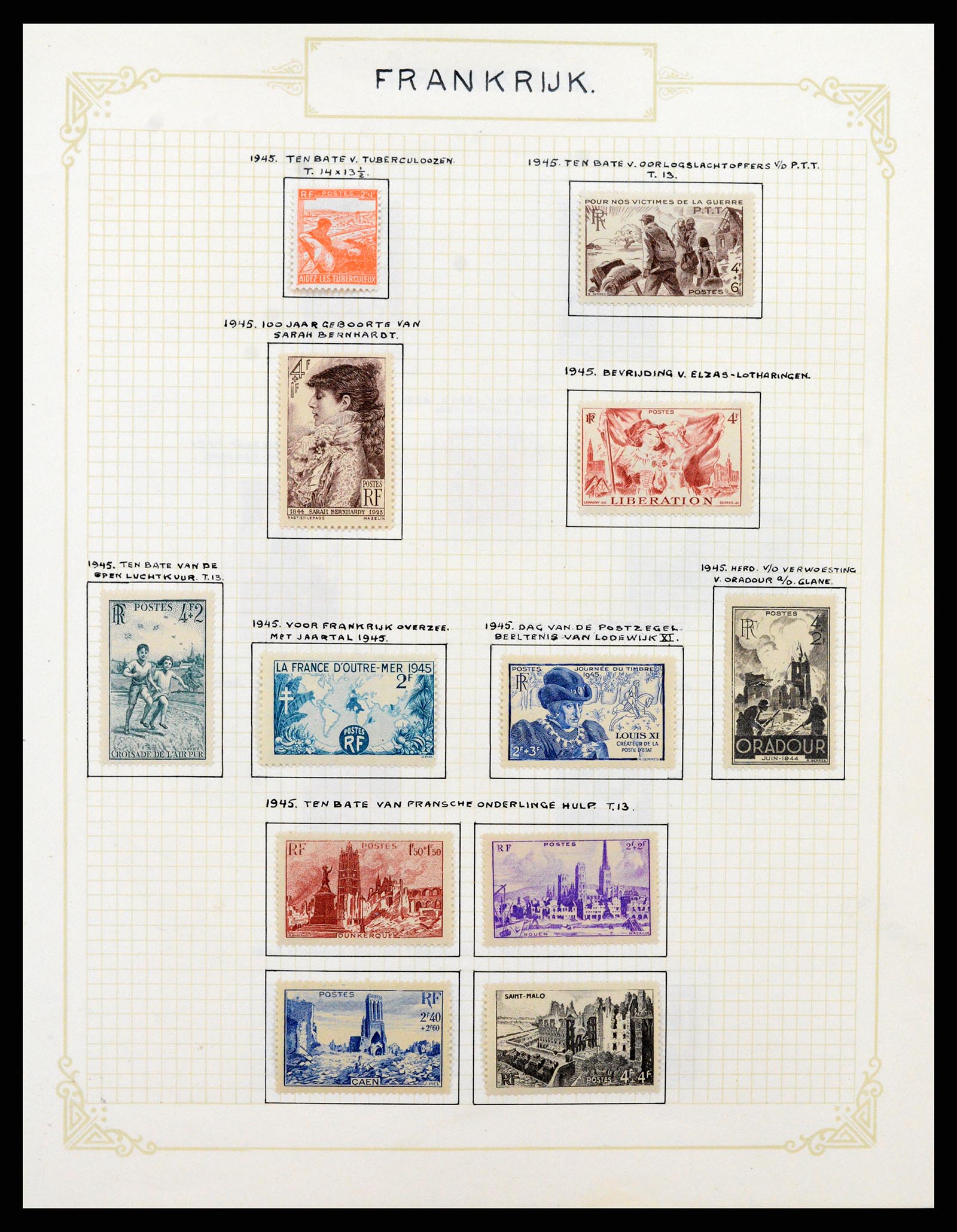 37433 055 - Postzegelverzameling 37433 Frankrijk 1849-1957.