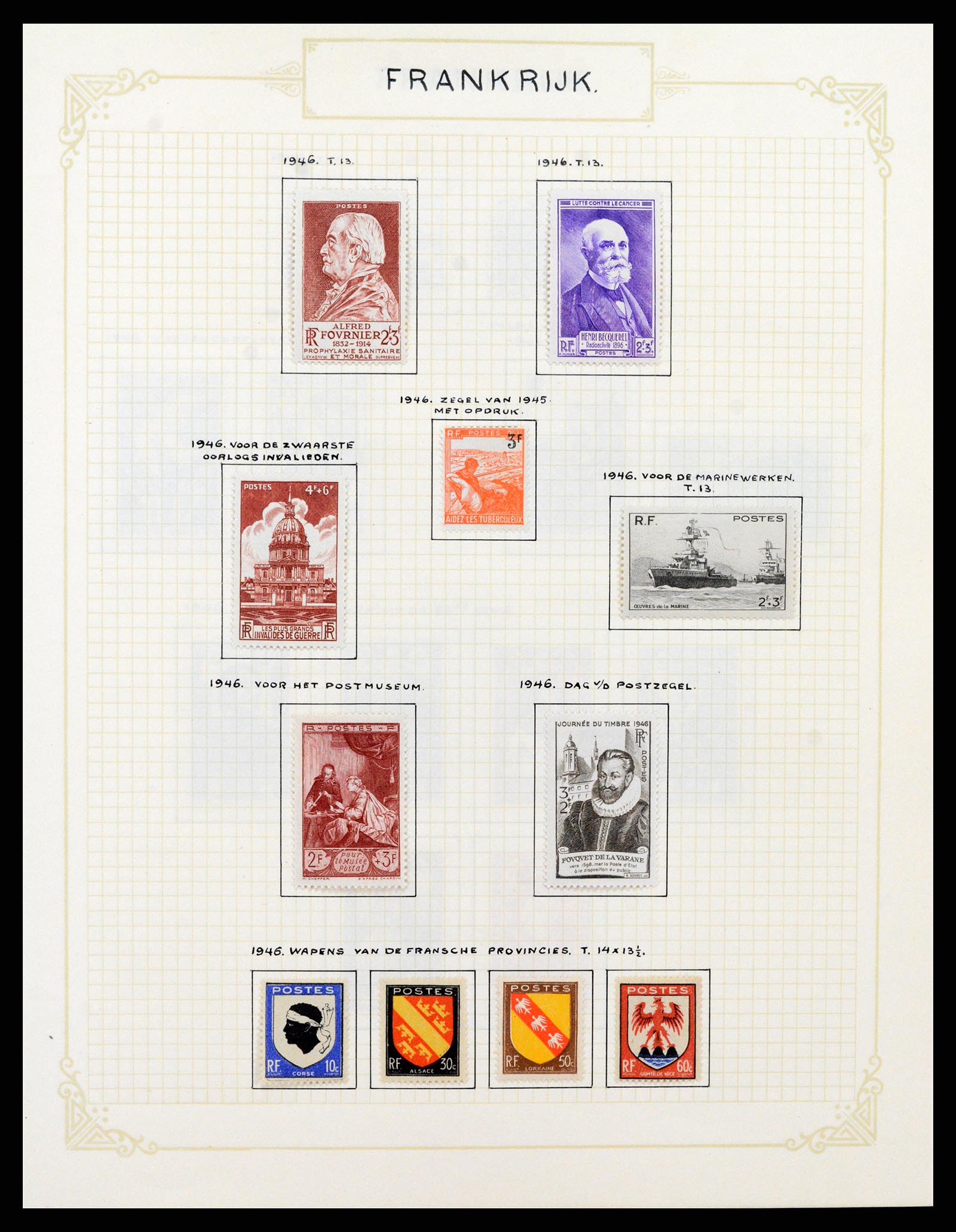 37433 056 - Postzegelverzameling 37433 Frankrijk 1849-1957.