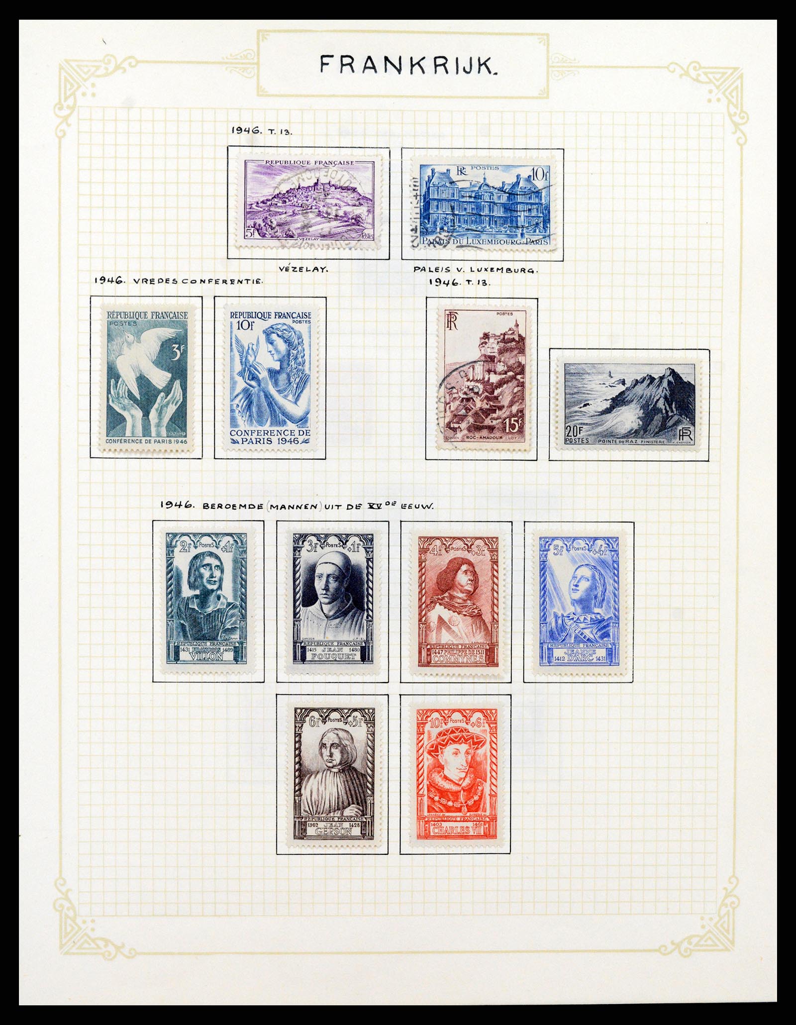 37433 057 - Postzegelverzameling 37433 Frankrijk 1849-1957.