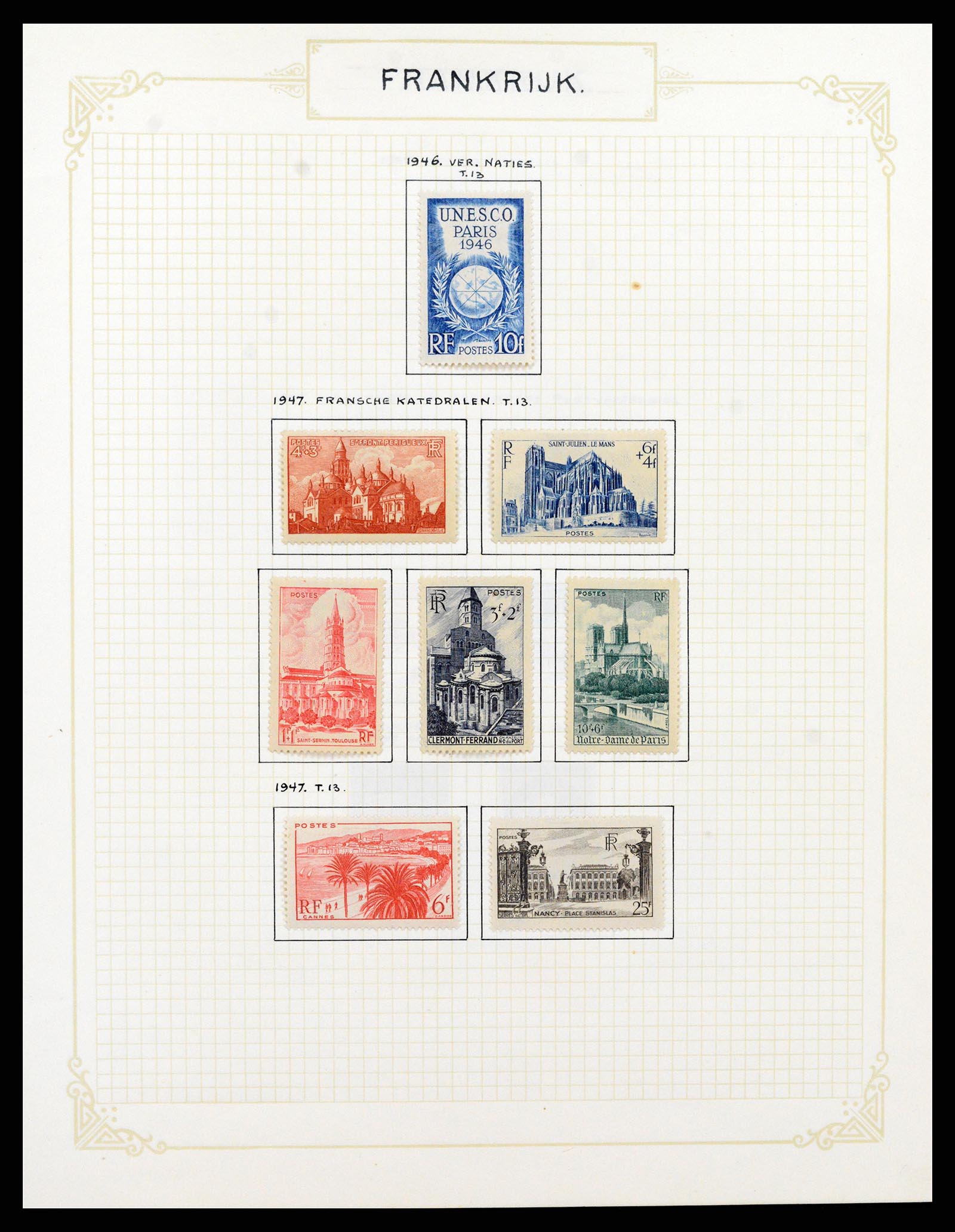 37433 058 - Postzegelverzameling 37433 Frankrijk 1849-1957.