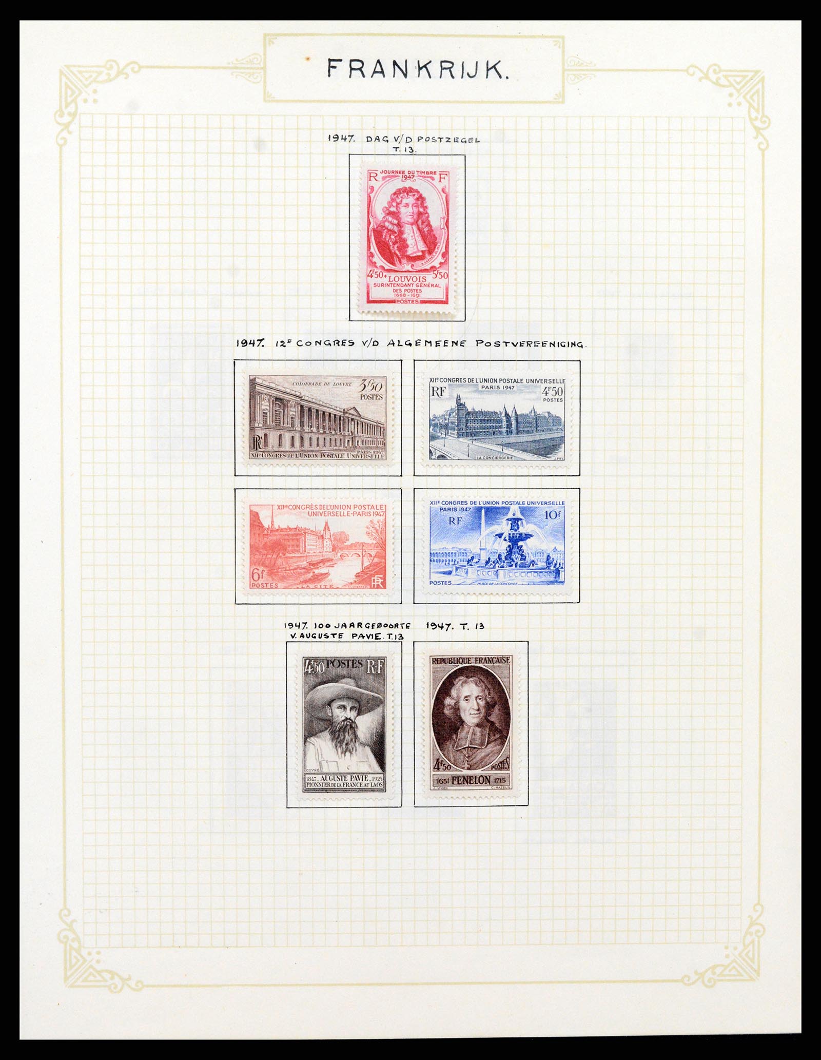 37433 059 - Postzegelverzameling 37433 Frankrijk 1849-1957.