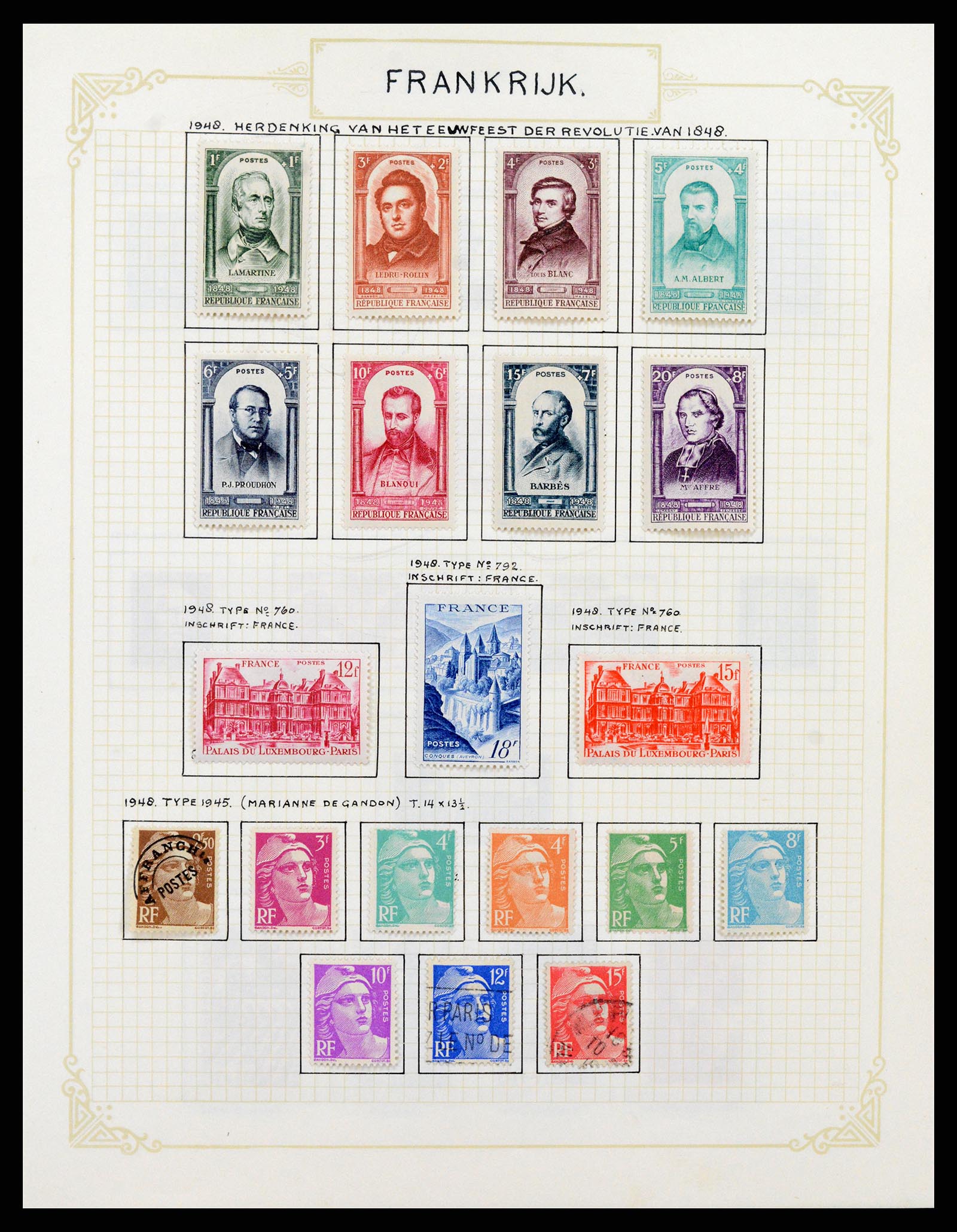 37433 061 - Postzegelverzameling 37433 Frankrijk 1849-1957.